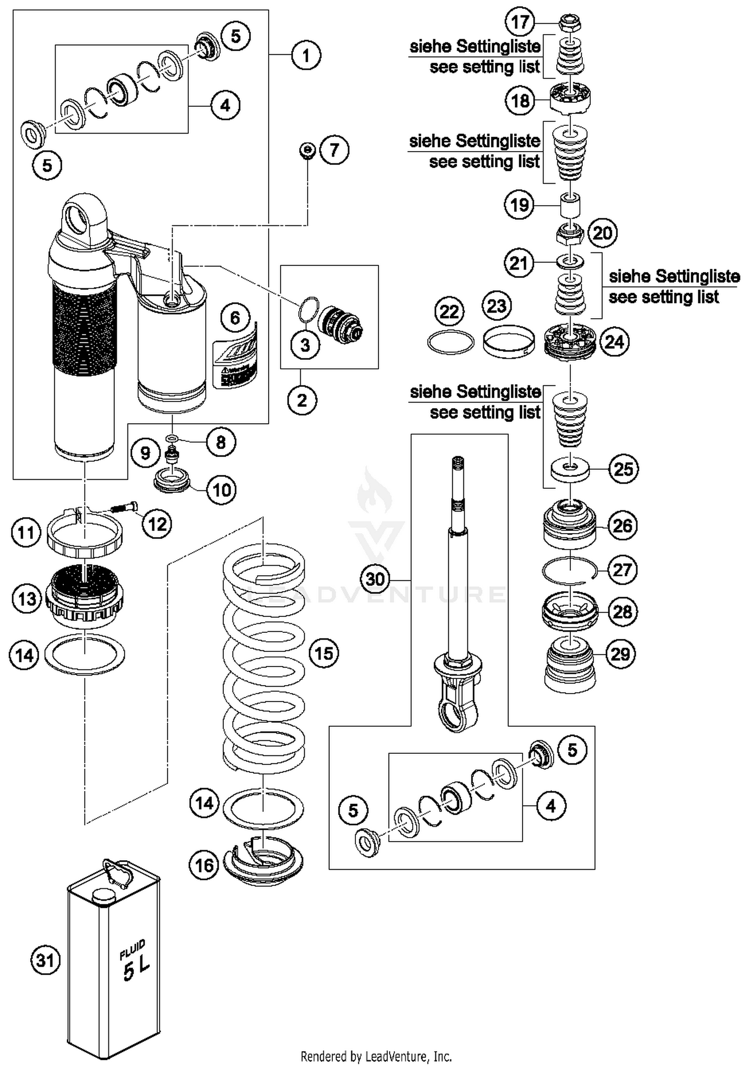 Shock Absorber Dissassembled