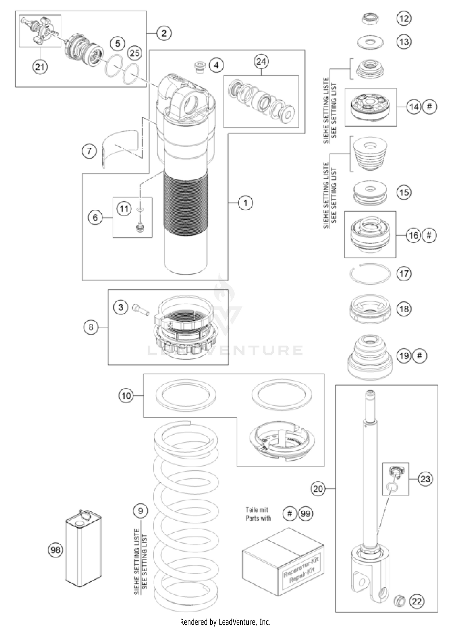 SHOCK ABSORBER DISASSEMBLED