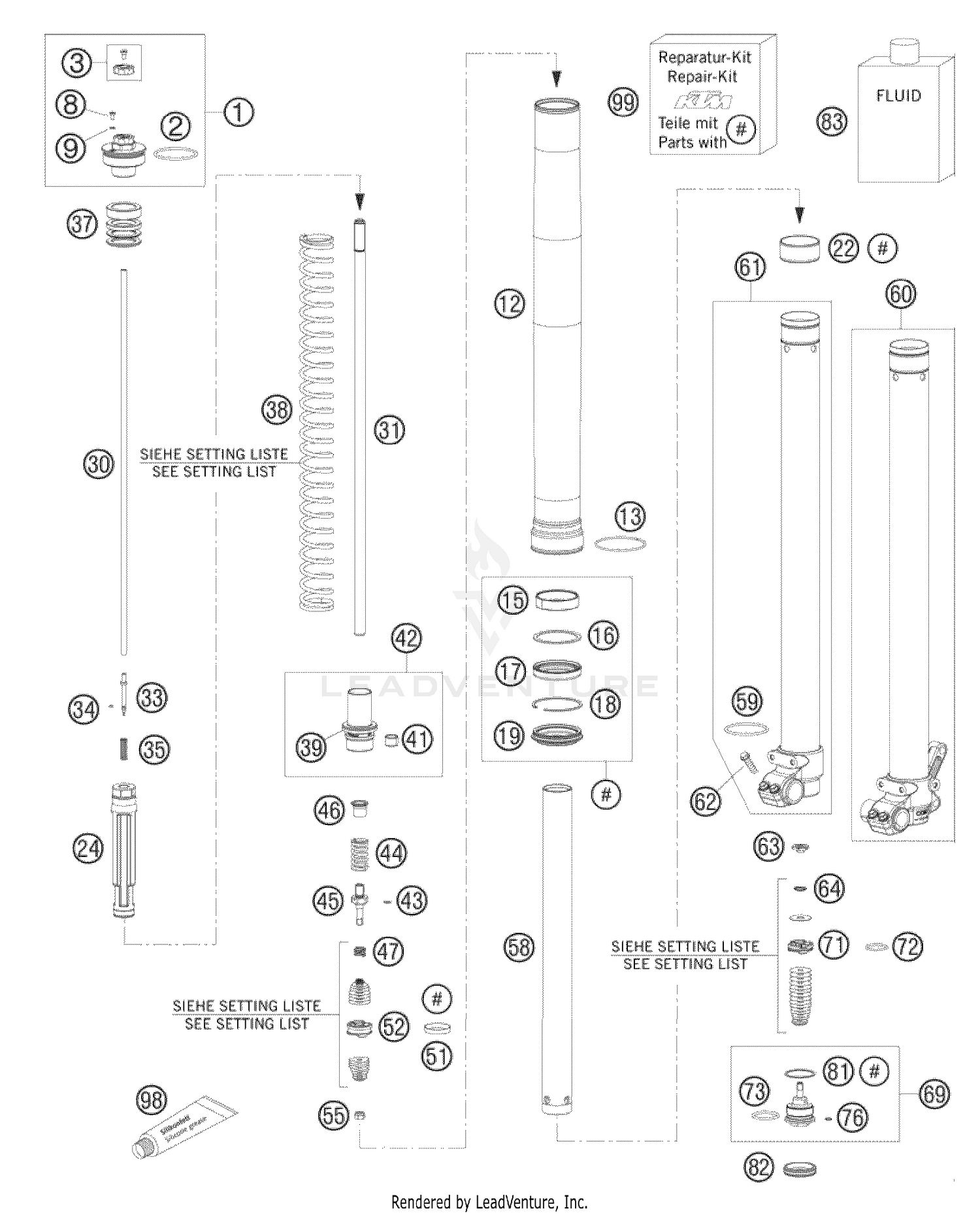 Front Fork Disassembled