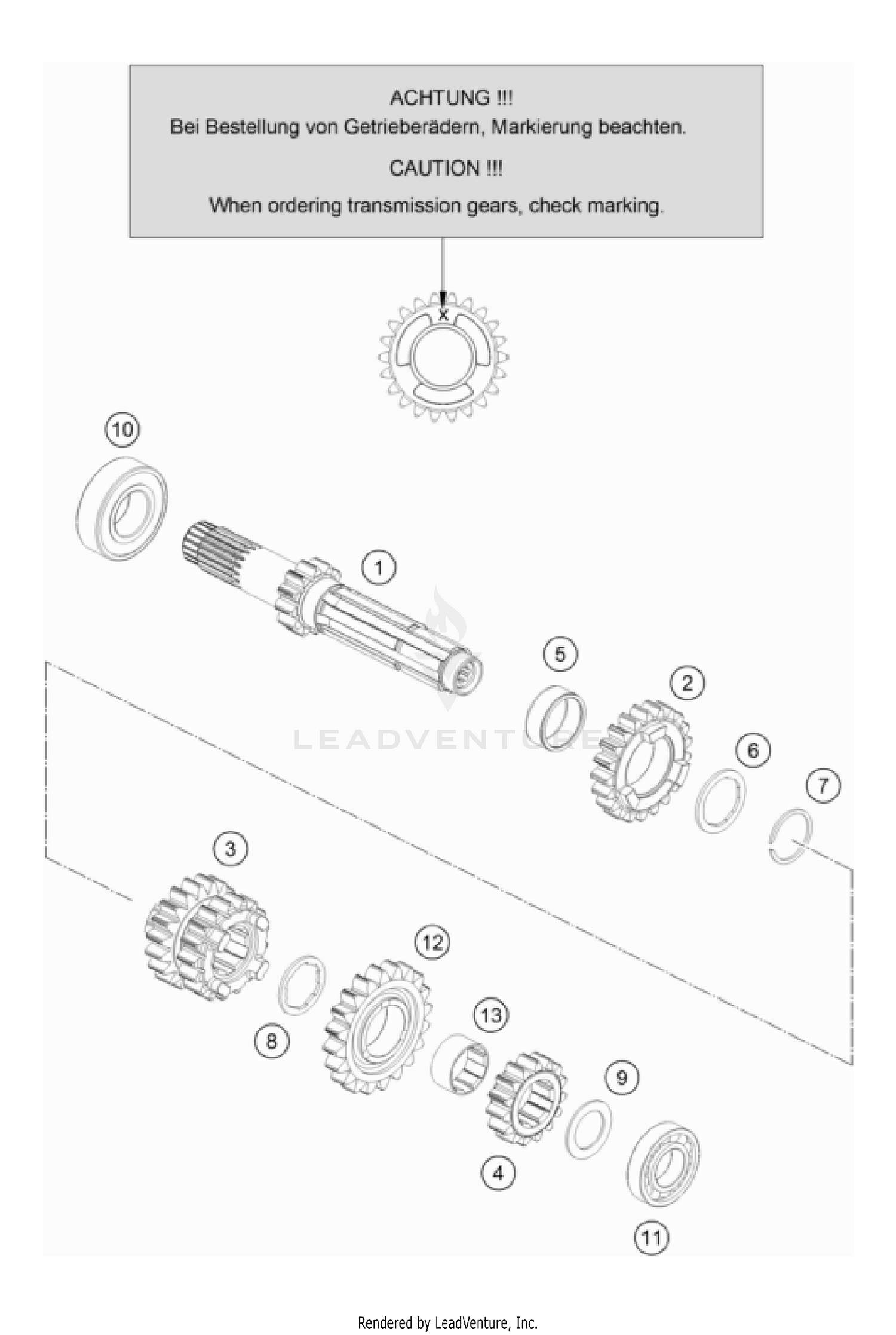 TRANSMISSION I - MAIN SHAFT