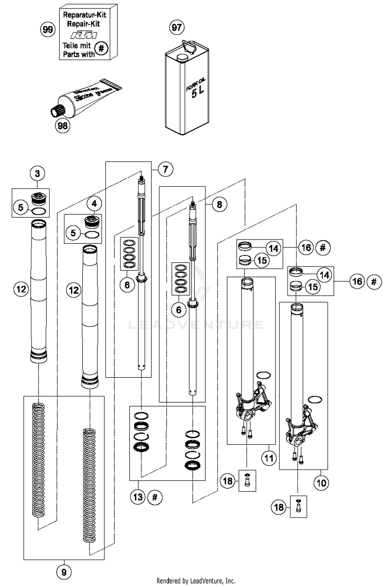 Front Fork Disassembled