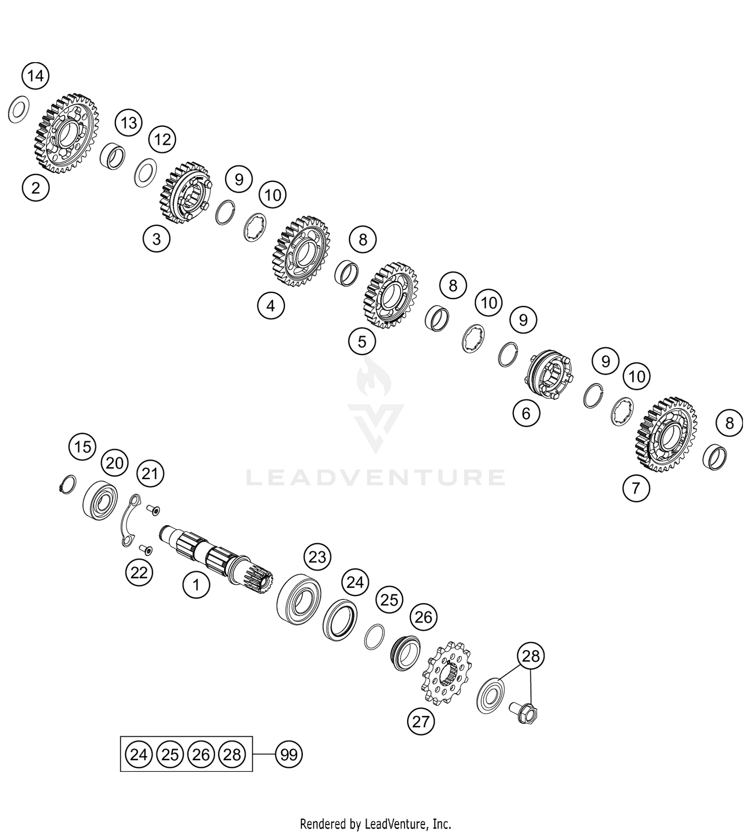 TRANSMISSION II - COUNTERSHAFT