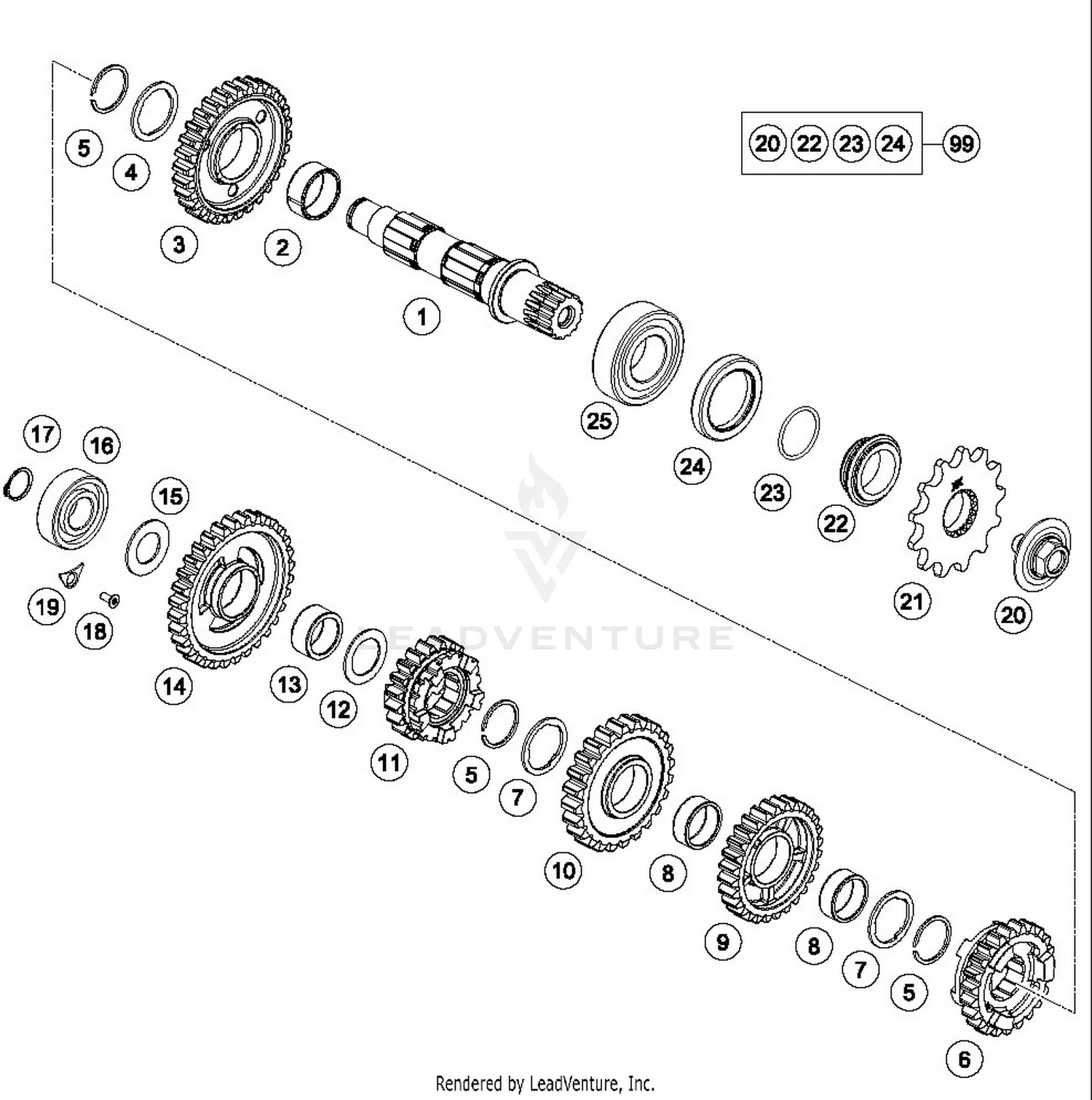 TRANSMISSION II - COUNTERSHAFT