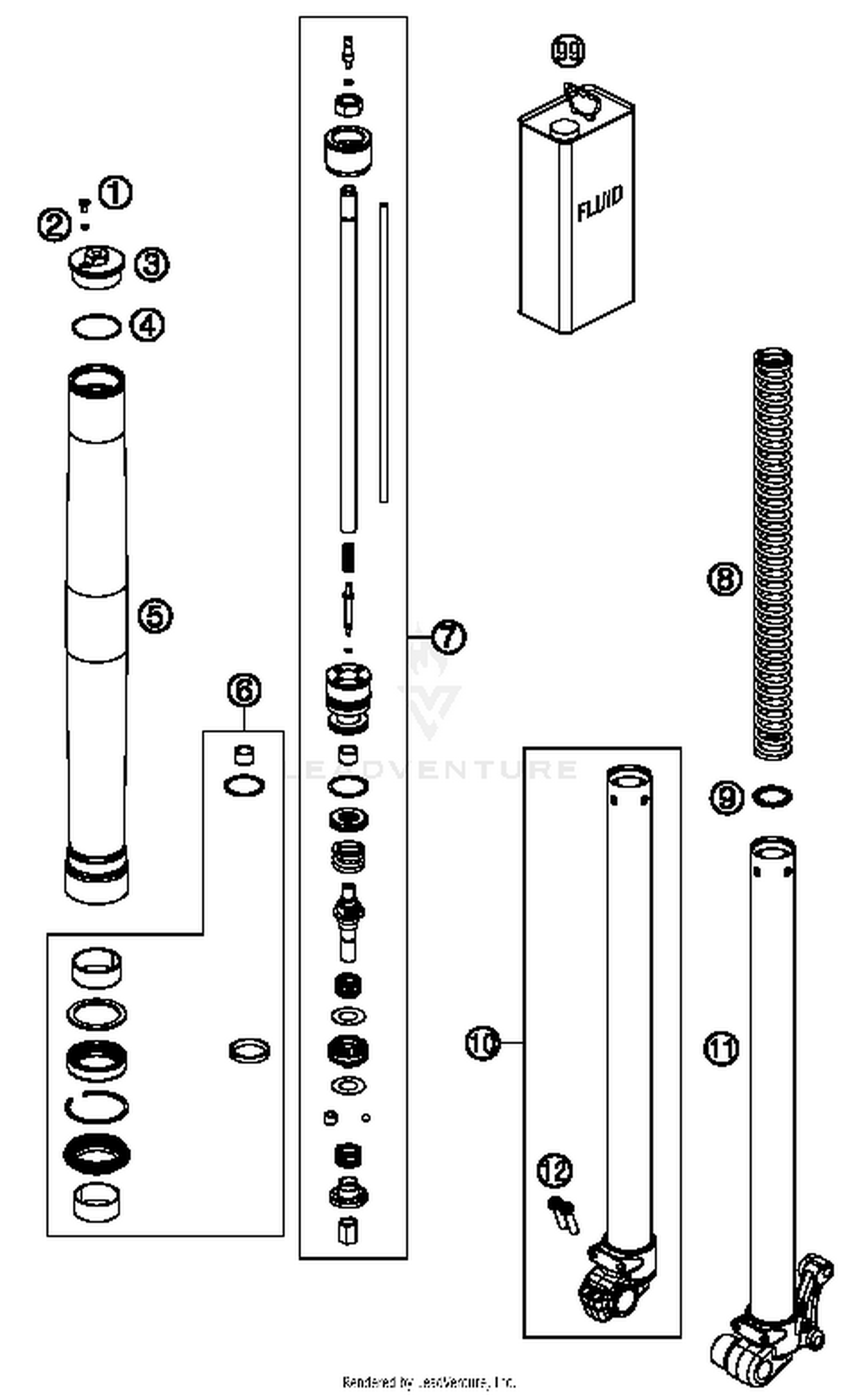 Front Fork Disassembled