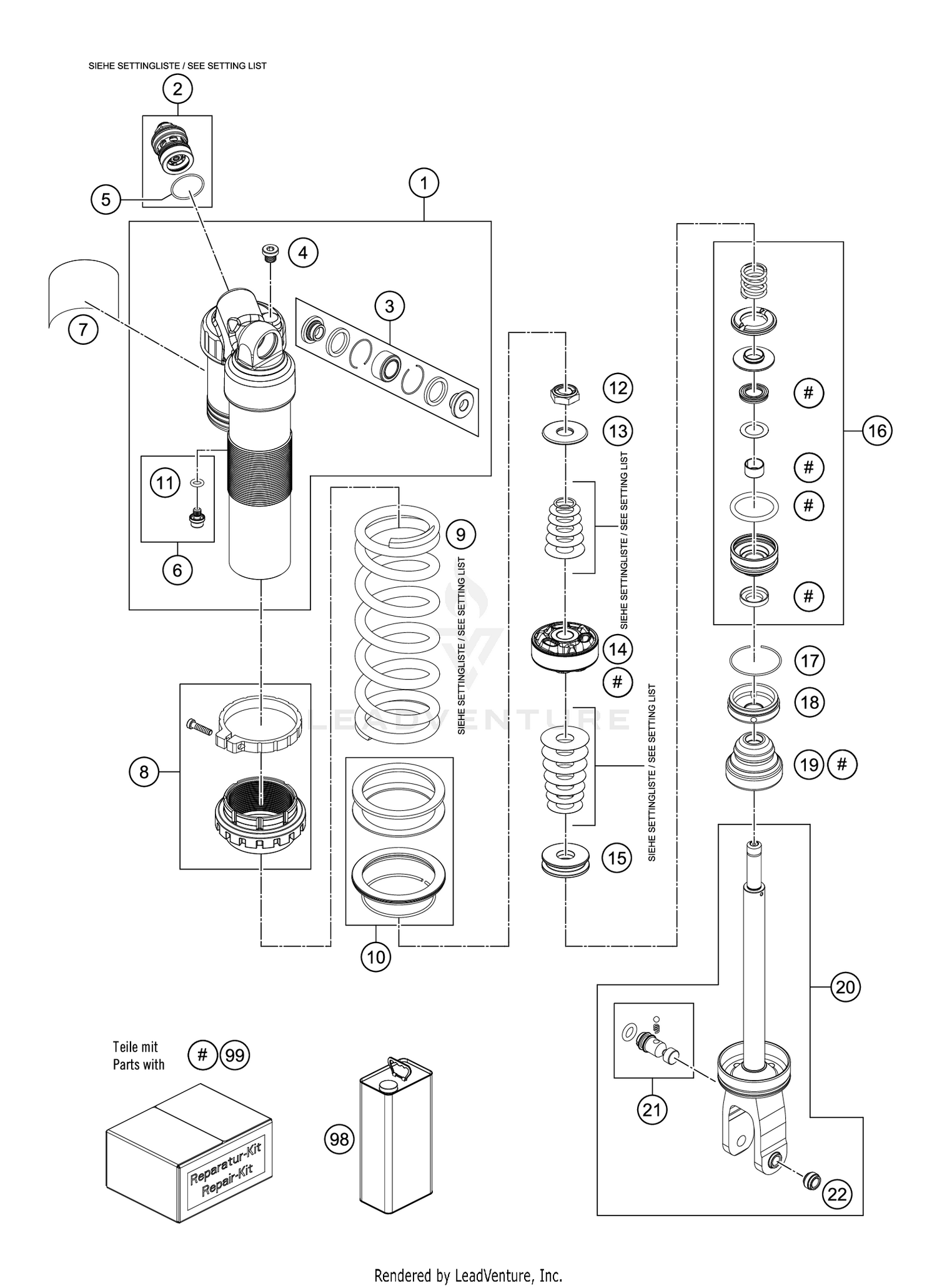 SHOCK ABSORBER DISASSEMBLED