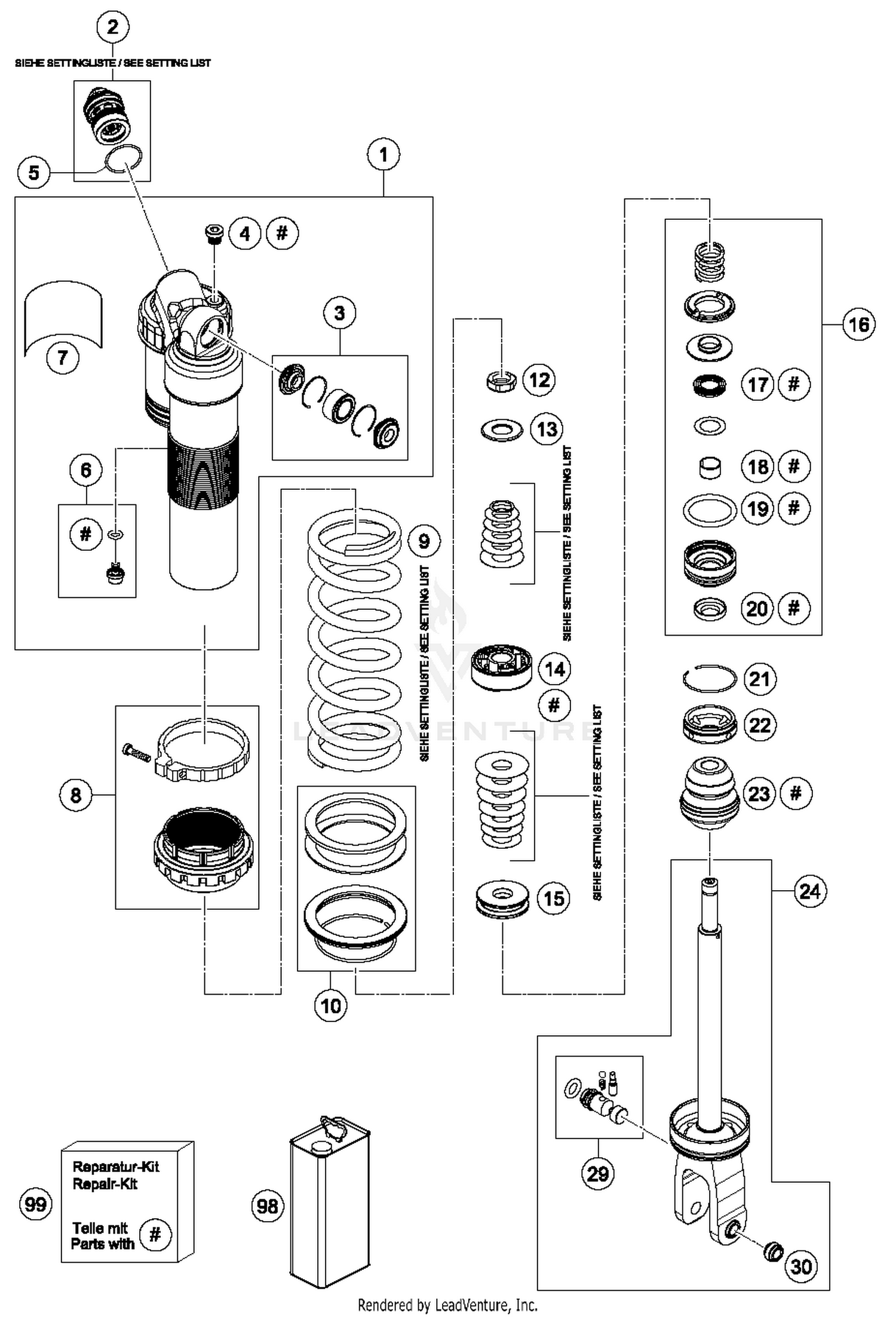 Shock Absorber Disassembled