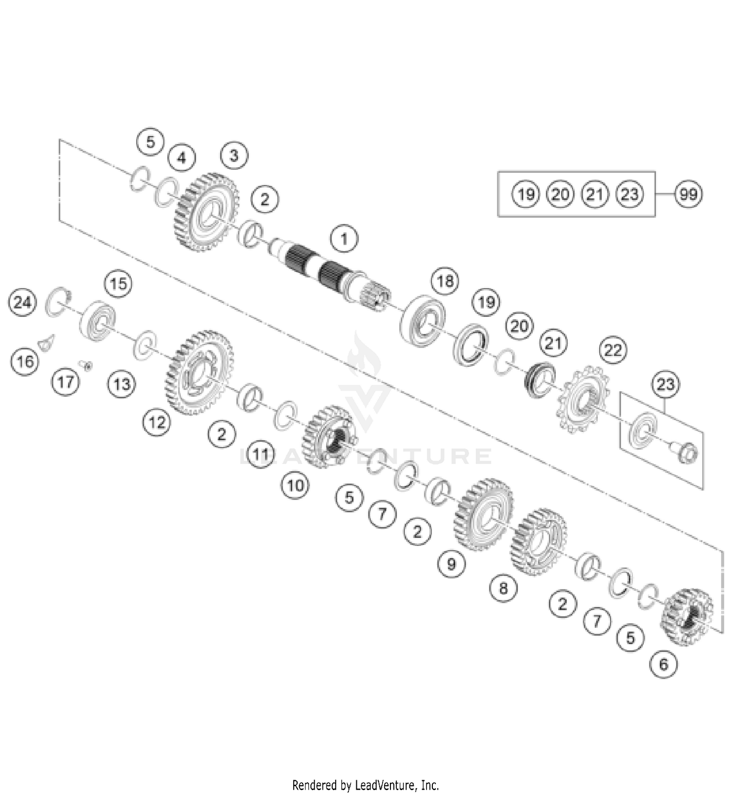 TRANSMISSION II - COUNTERSHAFT