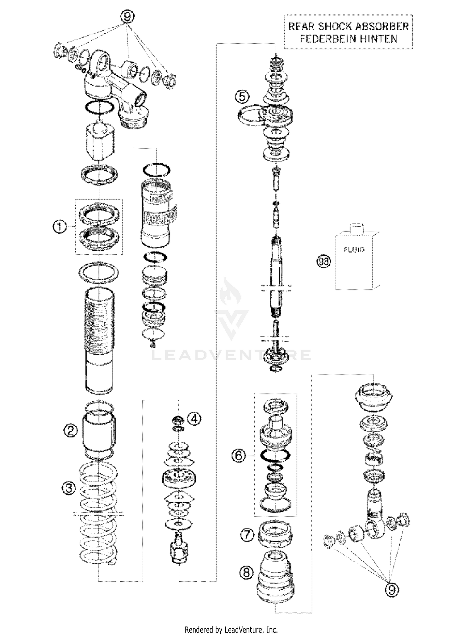 Shock Abs. Rear Disassembled