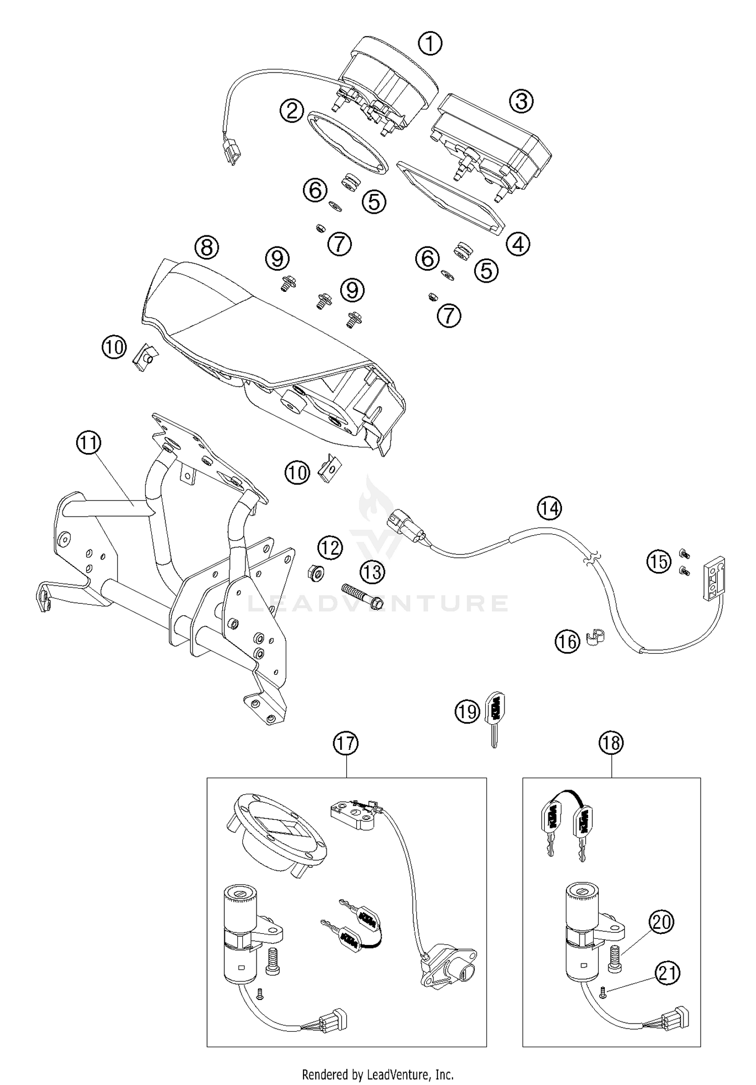 Cockpit Support, Speedo-, Tachometer