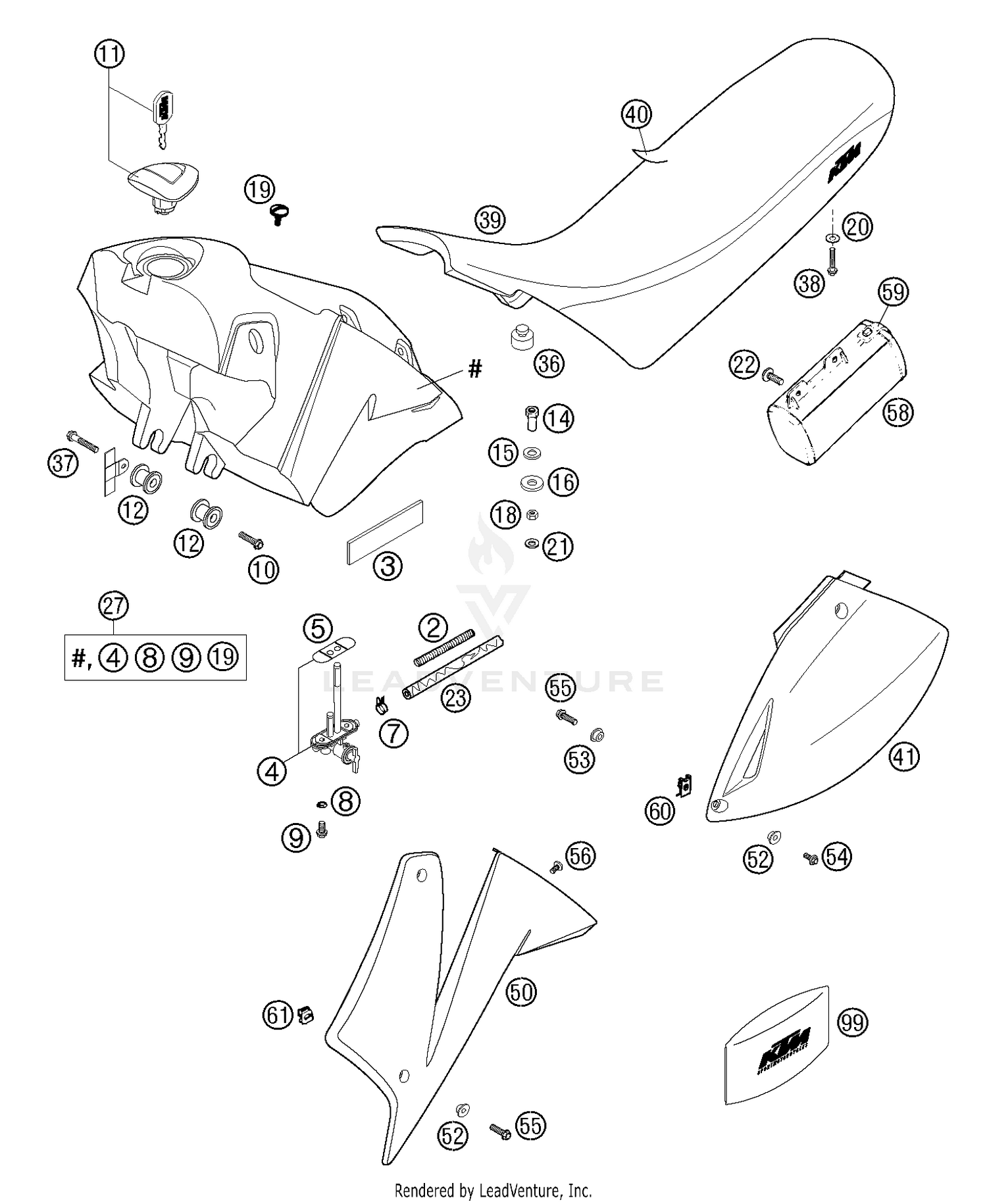 Tank, Seat, Cover