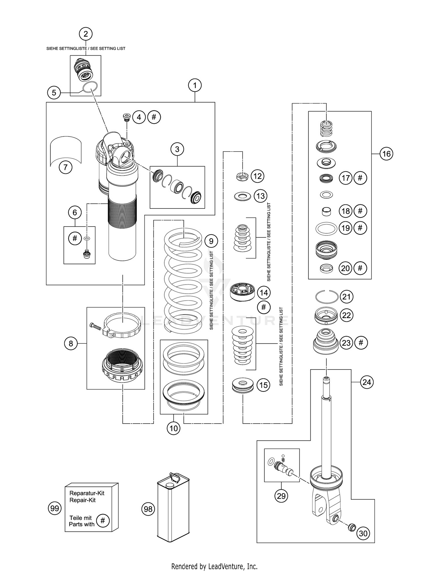 SHOCK ABSORBER DISASSEMBLED