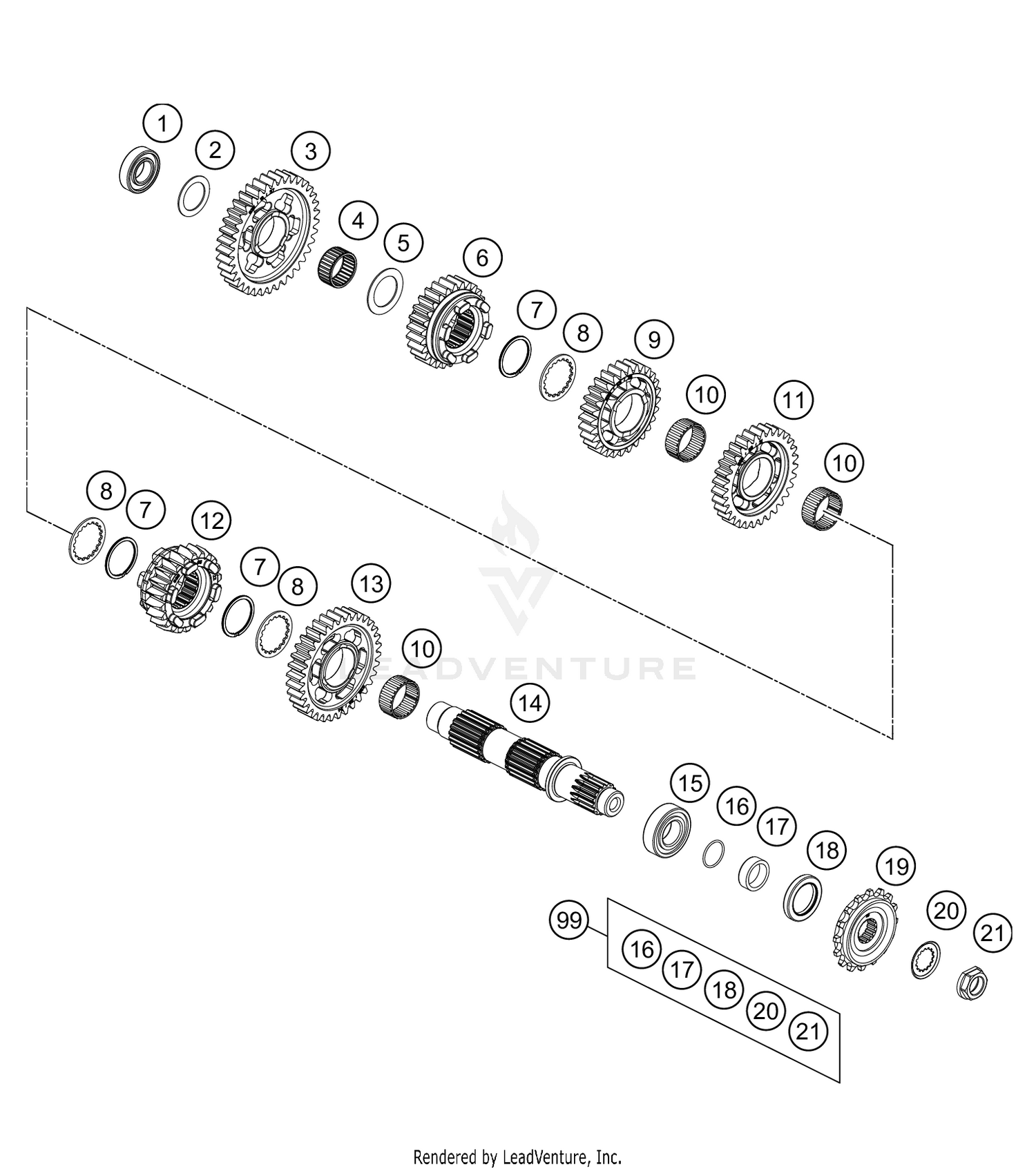 TRANSMISSION II - COUNTERSHAFT