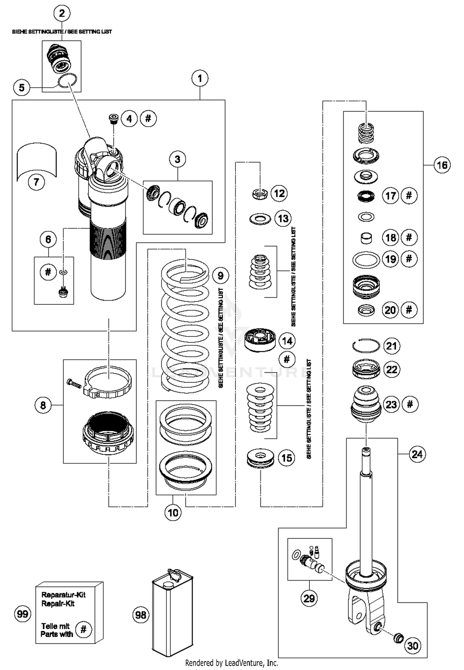 Shock Absorber Disassembled