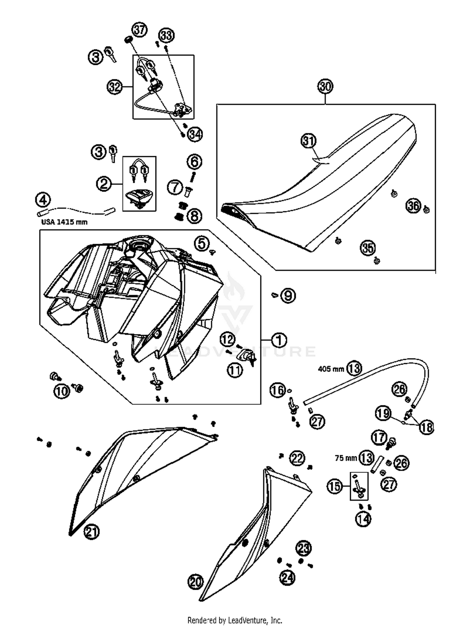 Tank, Seat, Cover