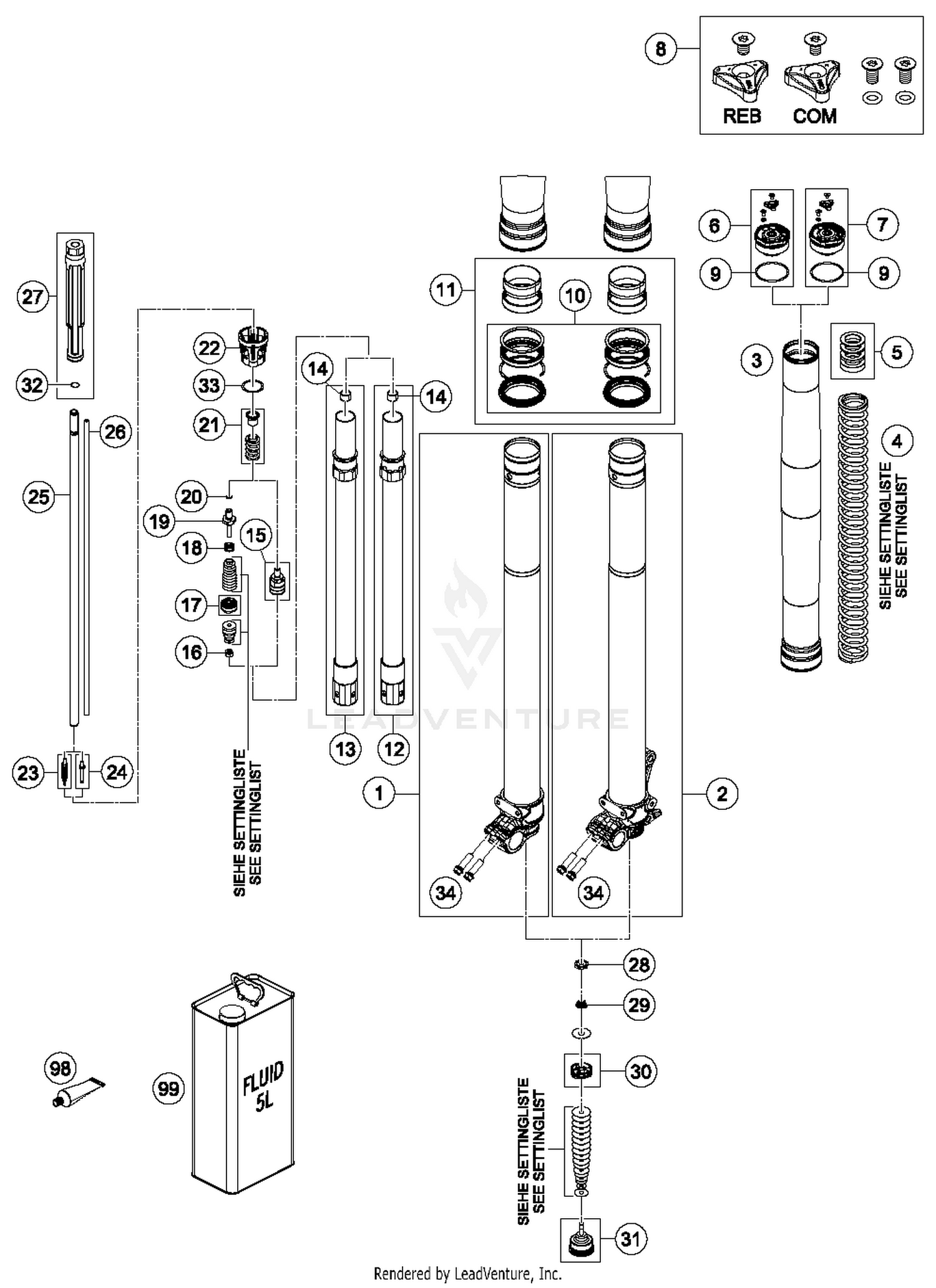 Front Fork Disassembled