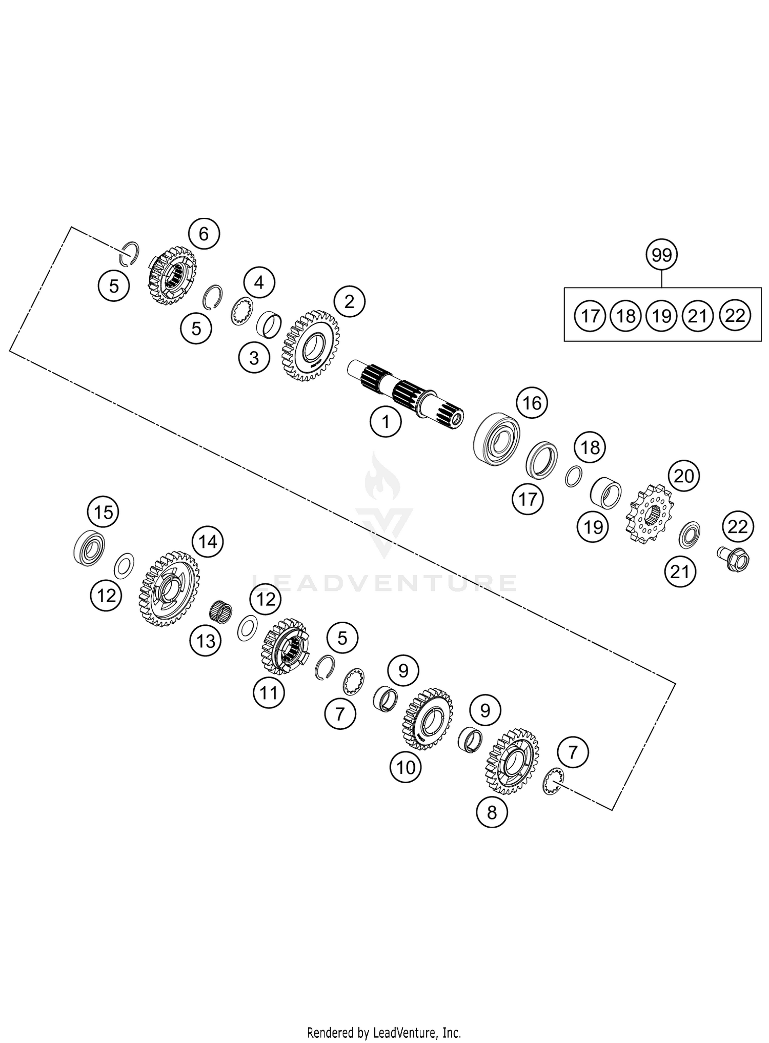 TRANSMISSION II - COUNTERSHAFT