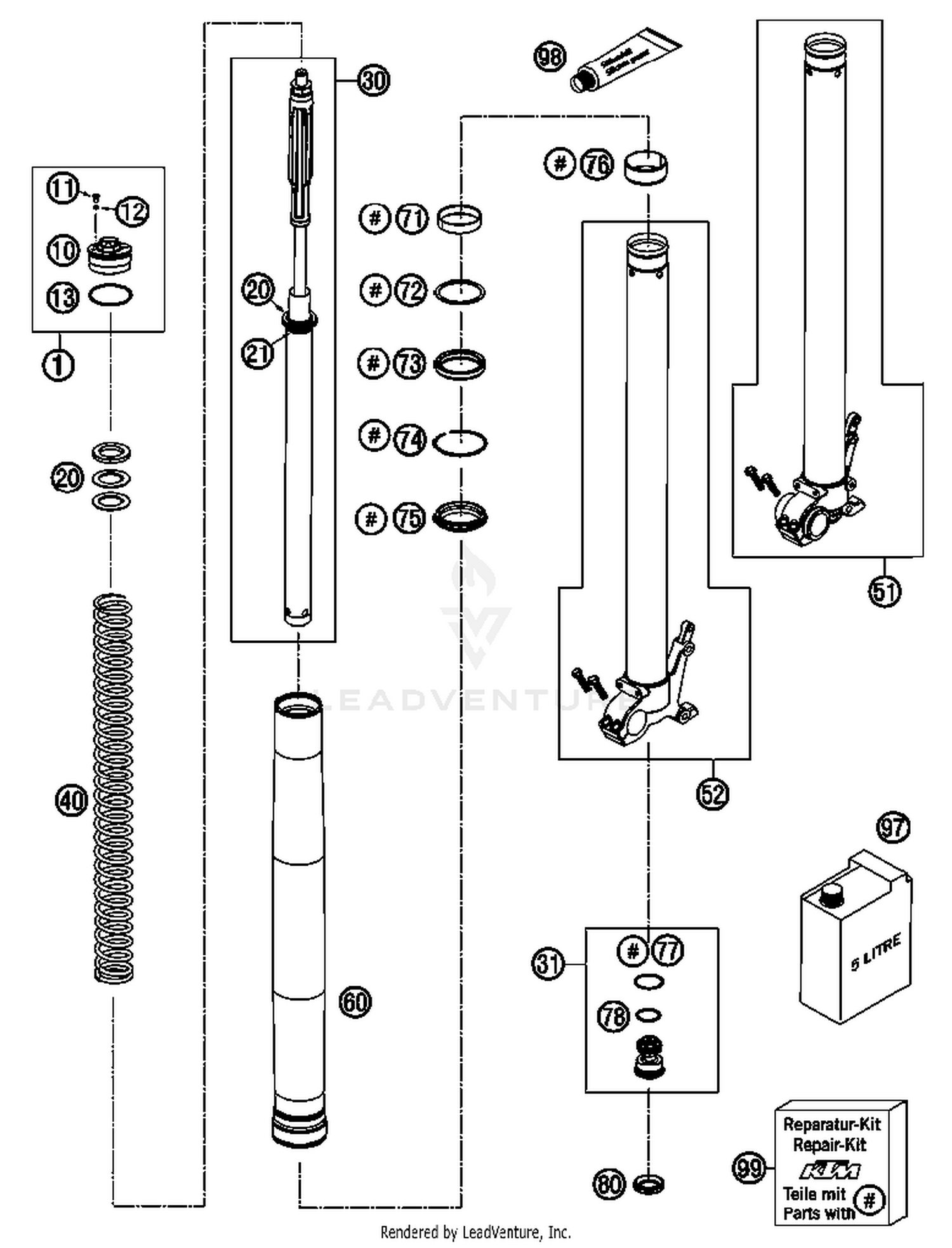 Front Fork Disassembled