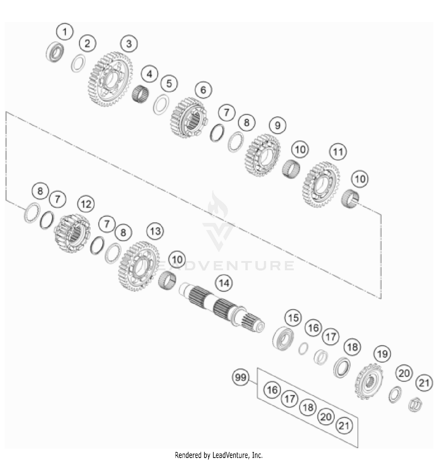 TRANSMISSION II - COUNTERSHAFT