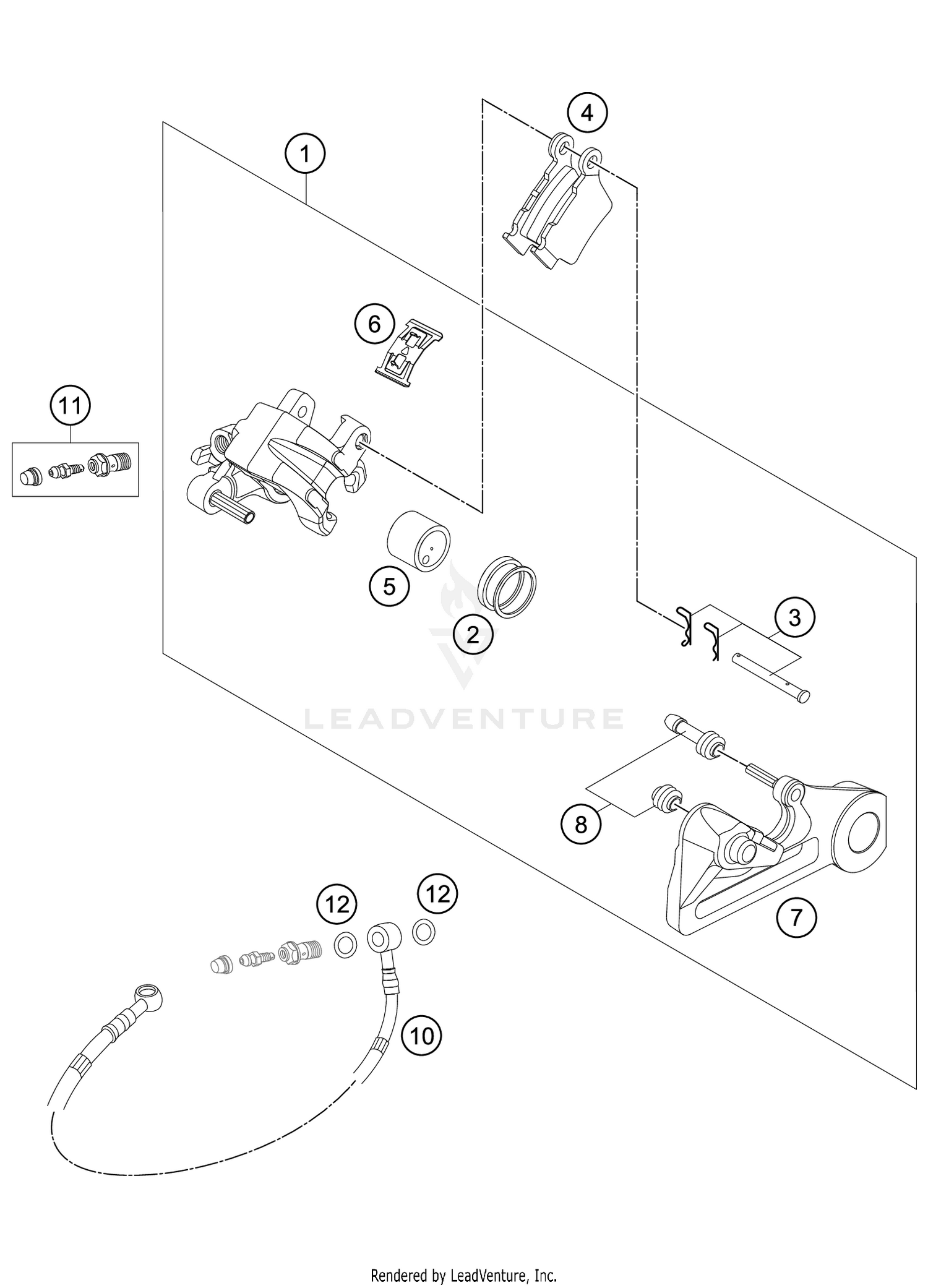 REAR BRAKE CALIPER