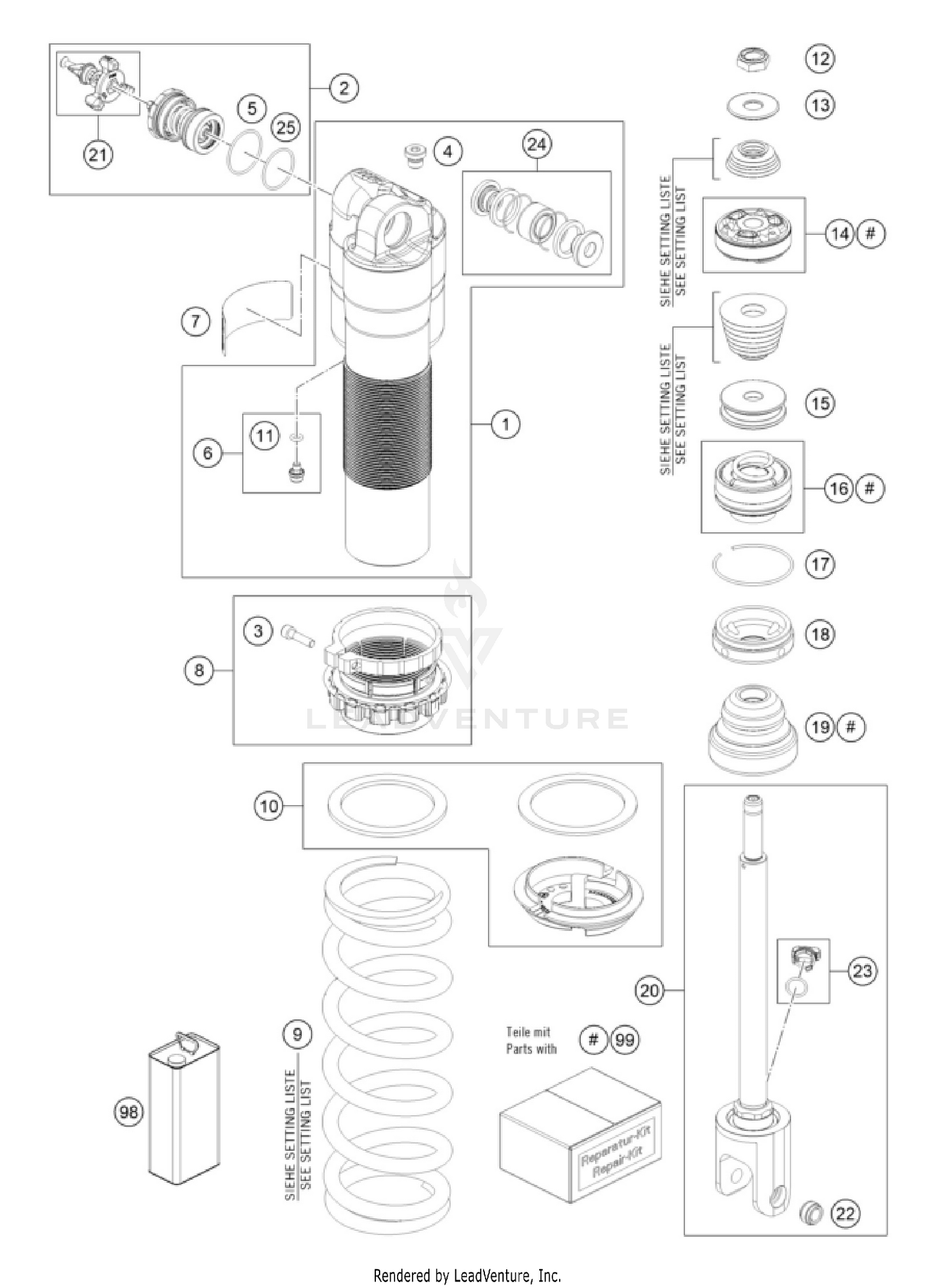 SHOCK ABSORBER DISASSEMBLED