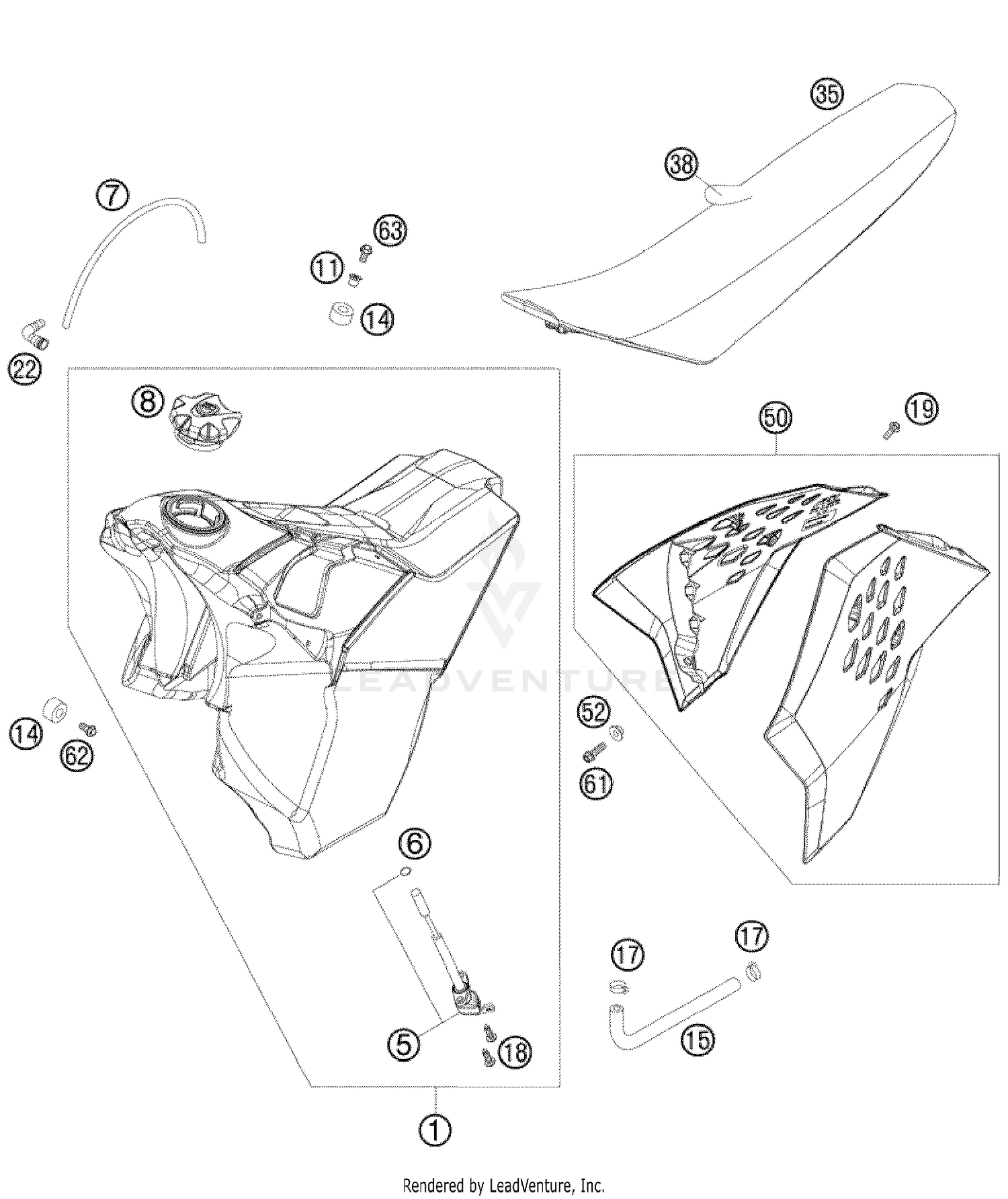 Tank, Seat, Cover