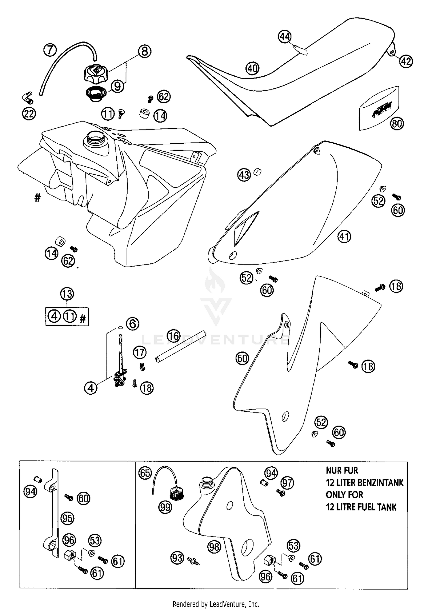 Tank, Seat, Covers EXC