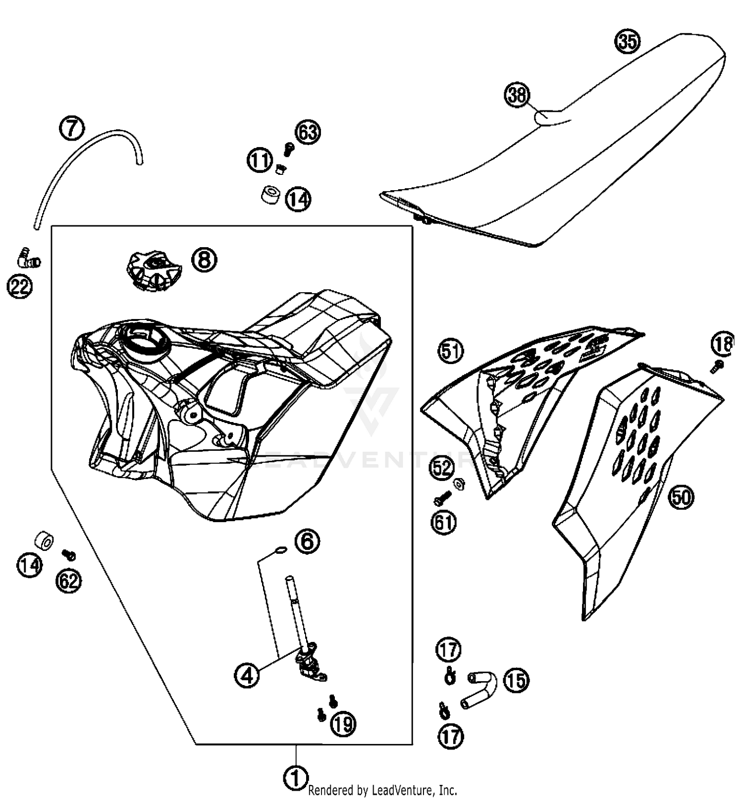 Tank, Seat, Cover