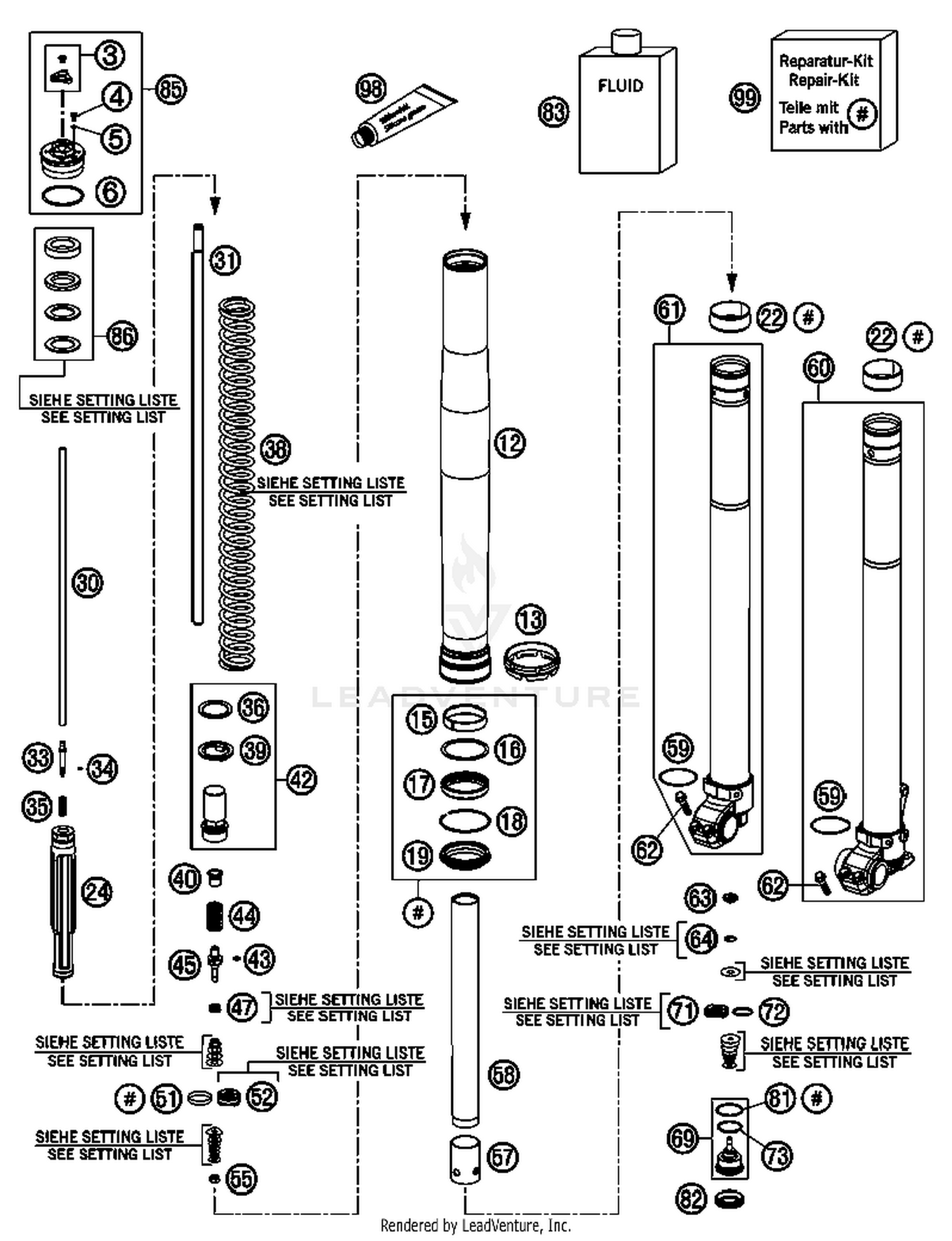 Front Fork Disassembled
