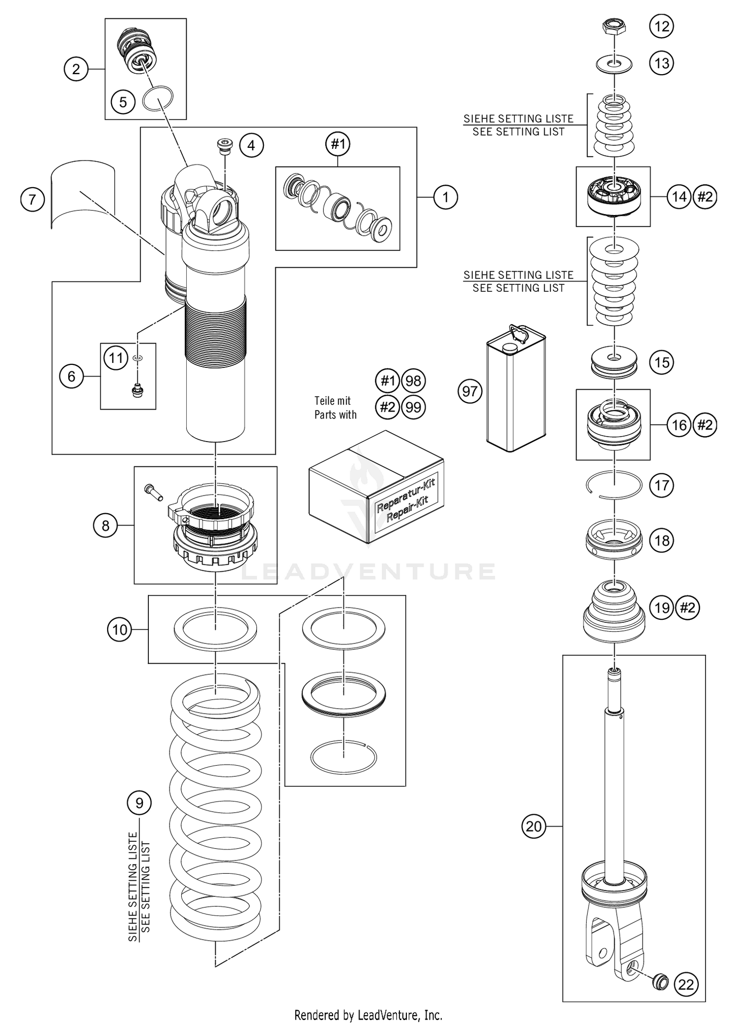 SHOCK ABSORBER DISASSEMBLED