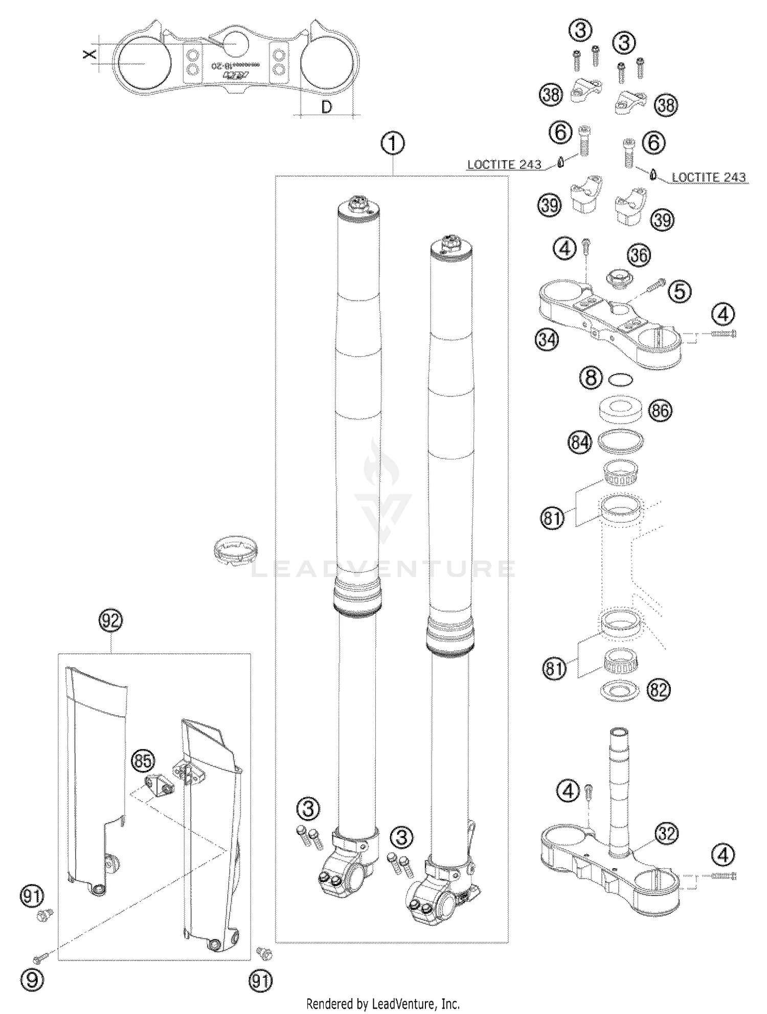 Front Fork, Triple Clamp