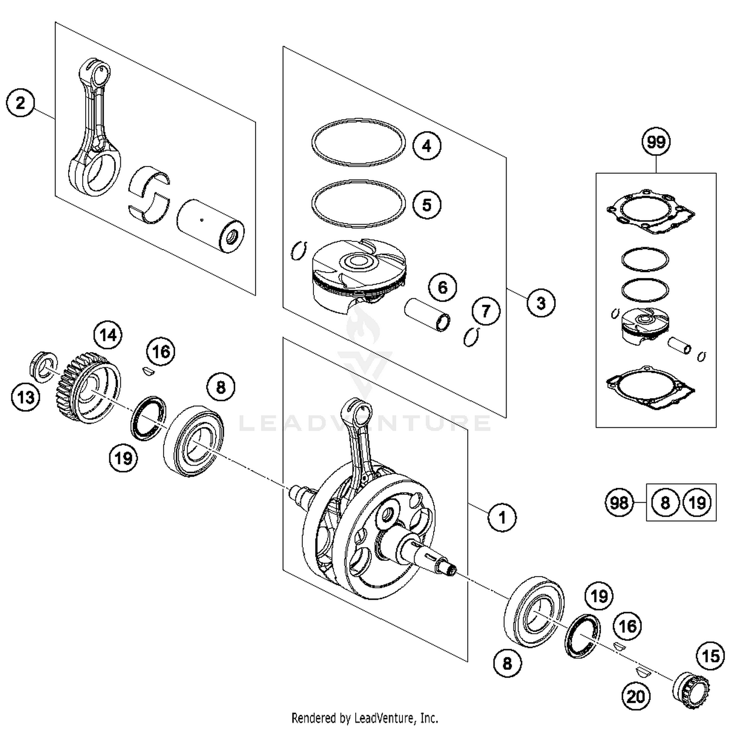 Crankshaft, Piston