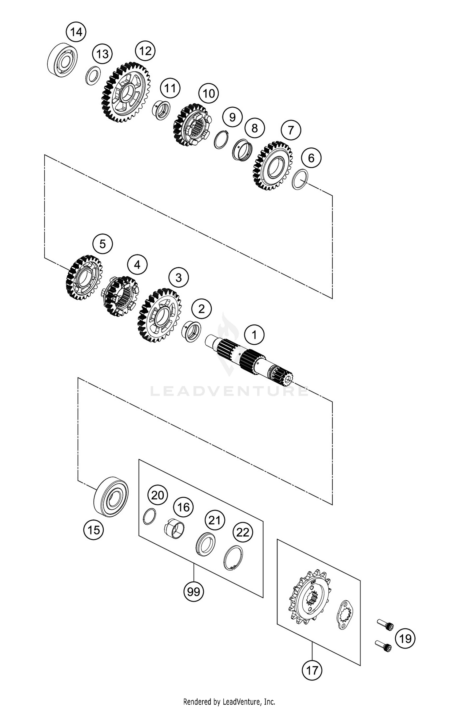 TRANSMISSION II - COUNTERSHAFT