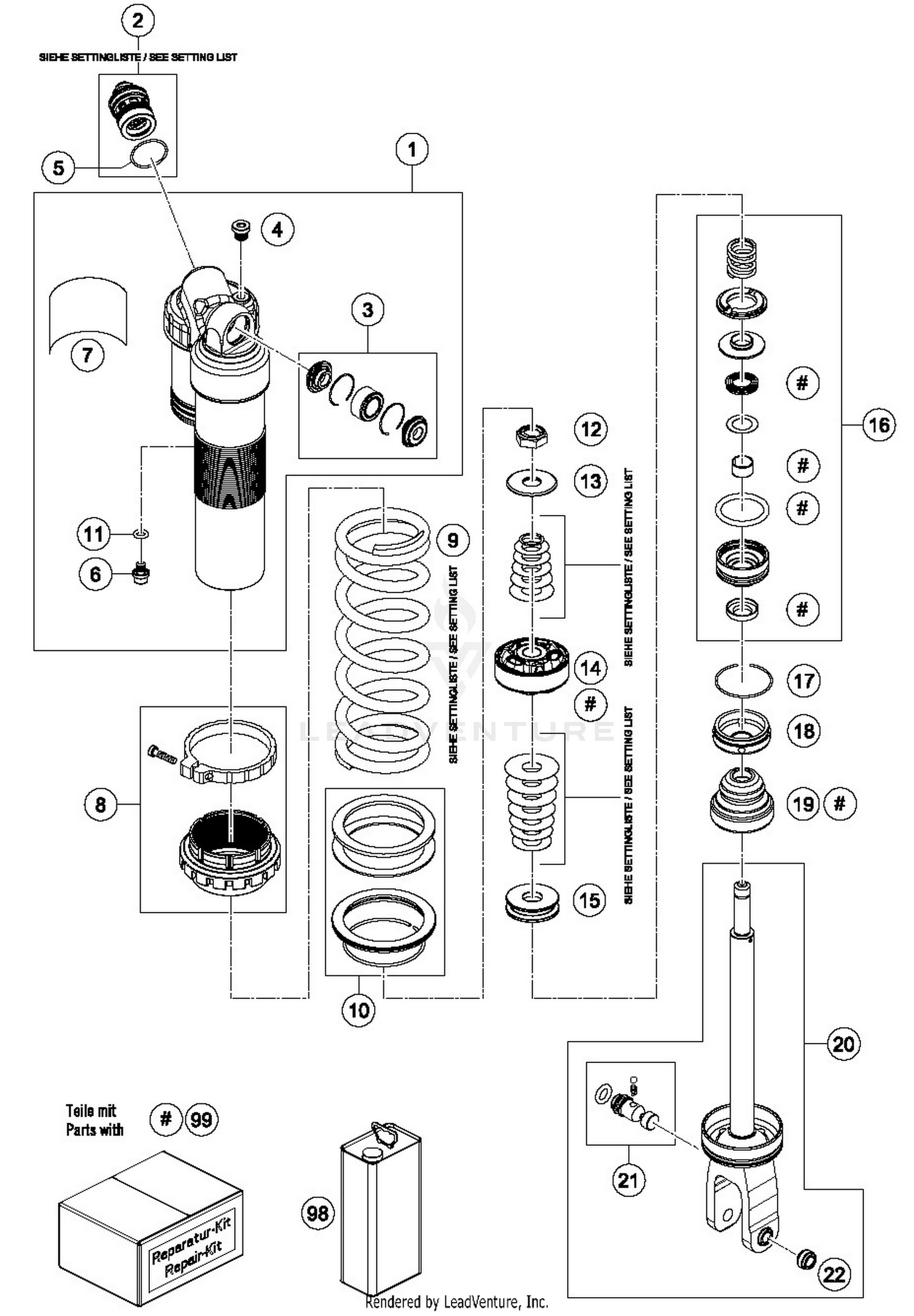 SHOCK ABSORBER DISASSEMBLED