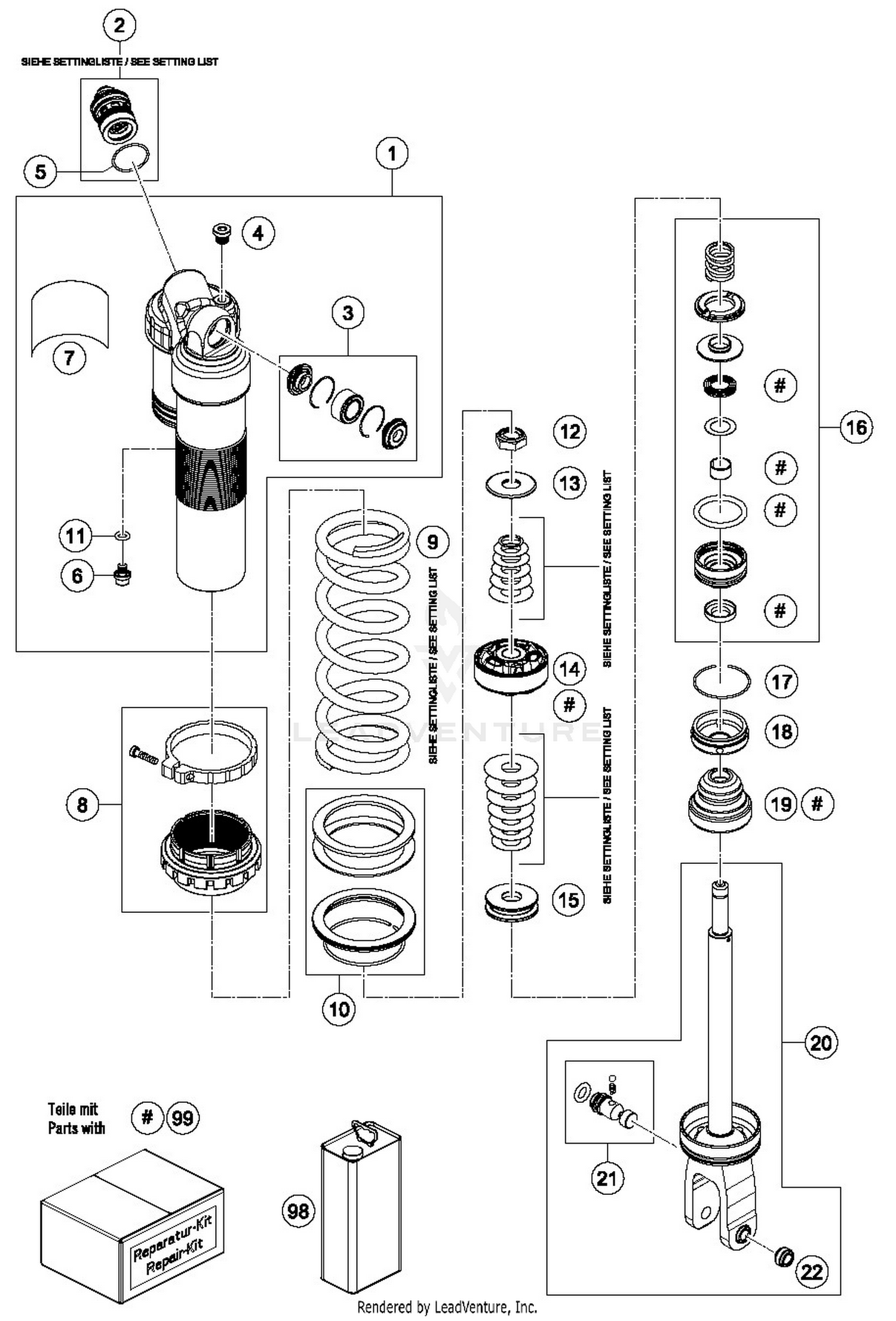 SHOCK ABSORBER DISASSEMBLED