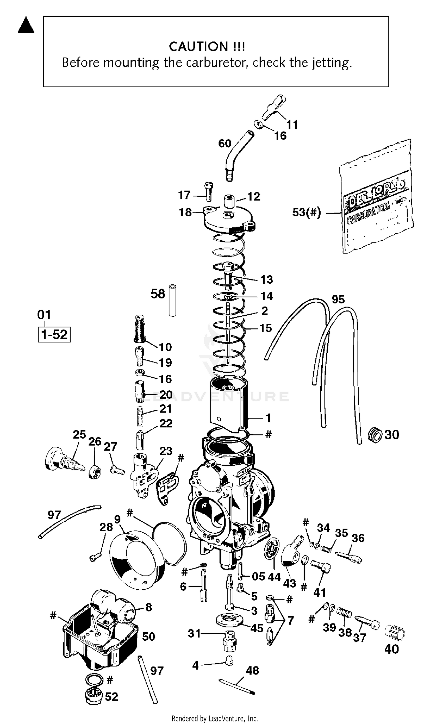 Carburetor PHM 40 SD