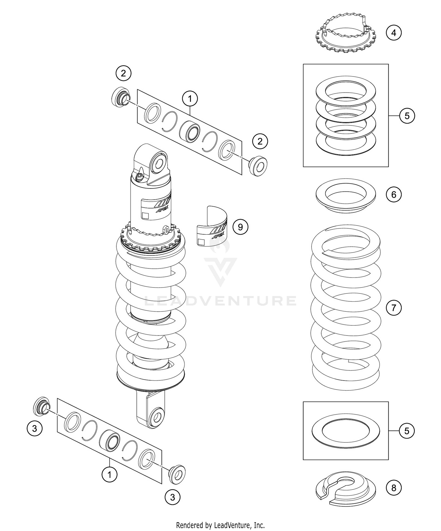 SHOCK ABSORBER DISASSEMBLED