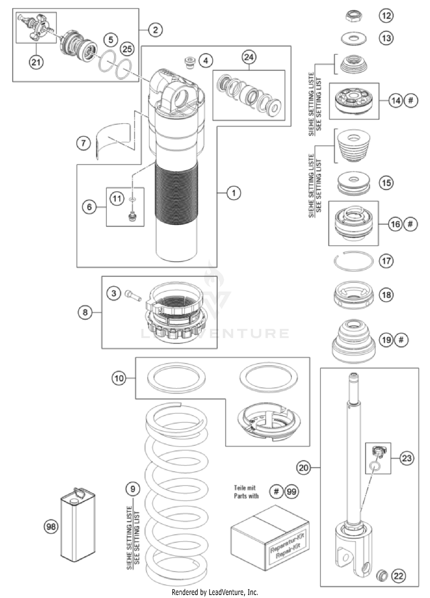SHOCK ABSORBER DISASSEMBLED