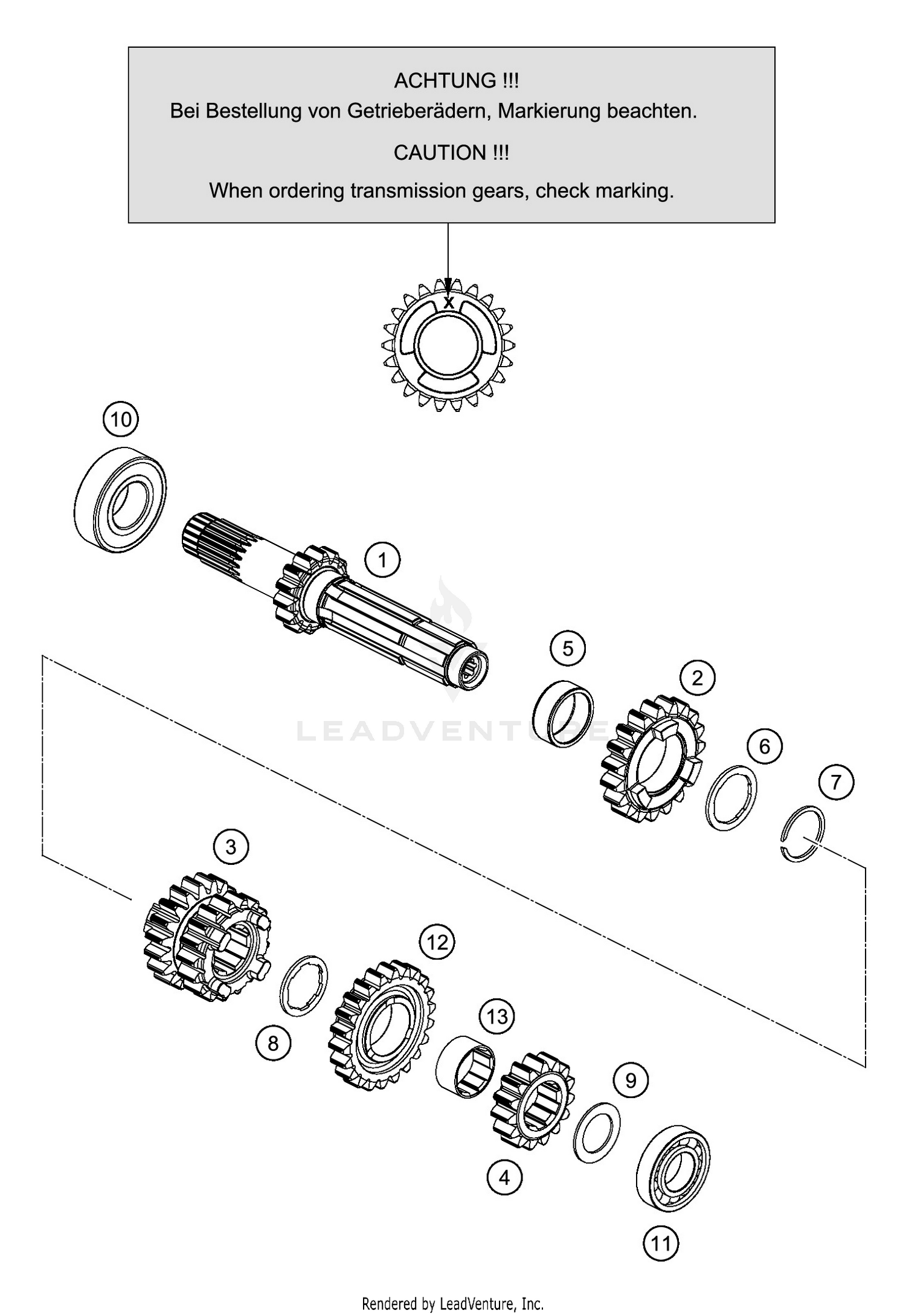 TRANSMISSION I - MAIN SHAFT