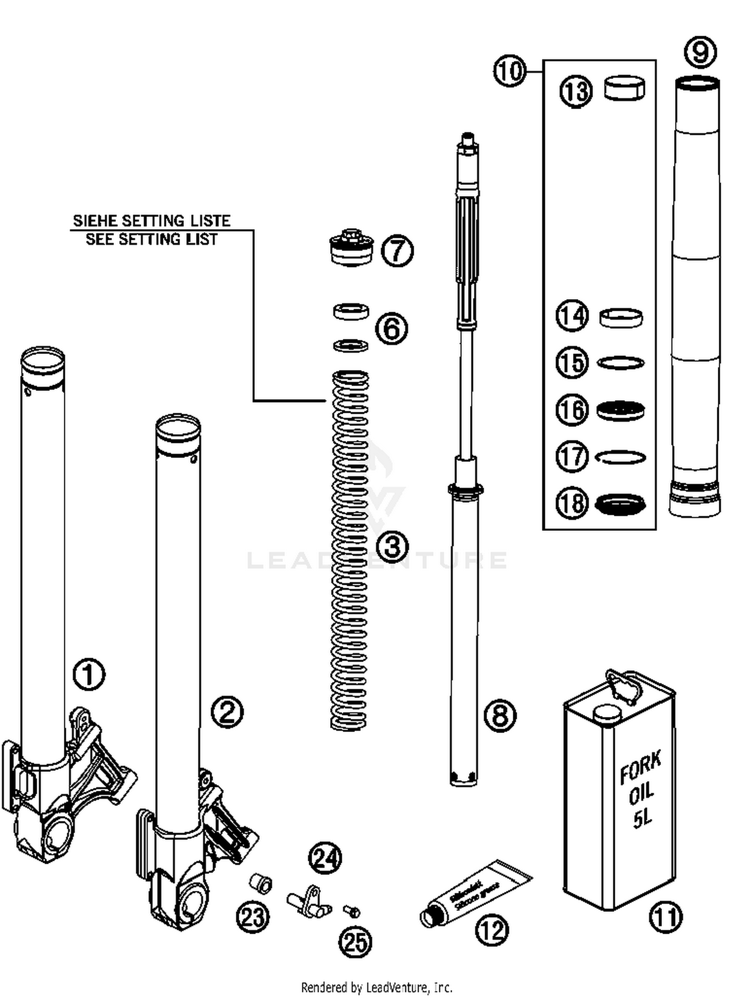 Front Fork Disassembled