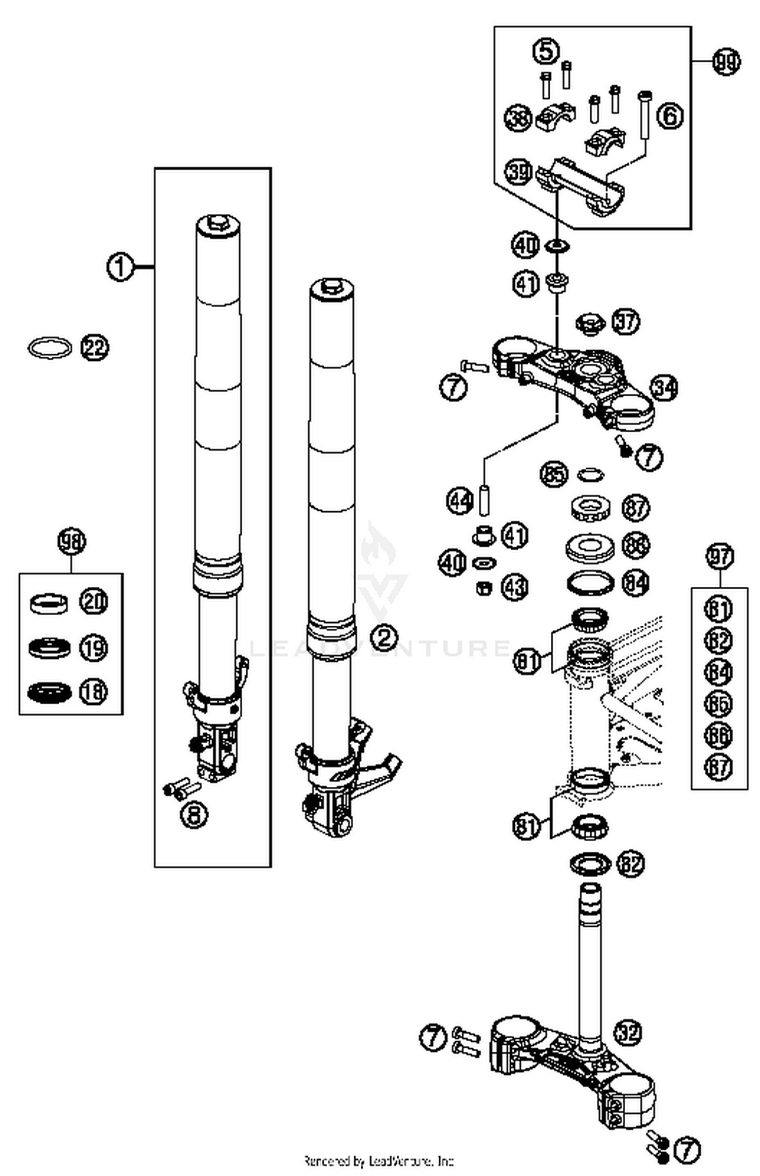 Front Fork, Triple Clamp