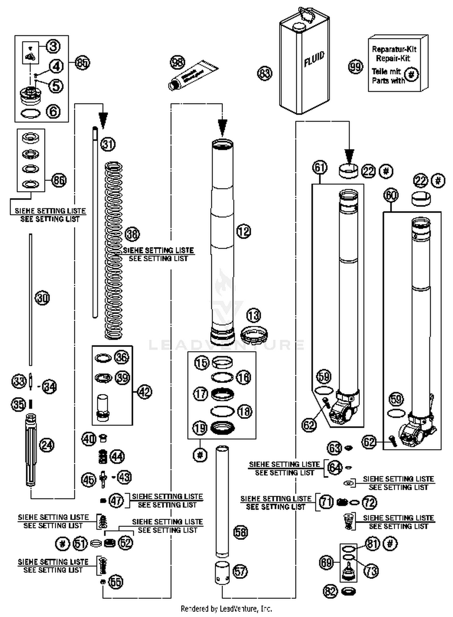 Front Fork Dissassembled