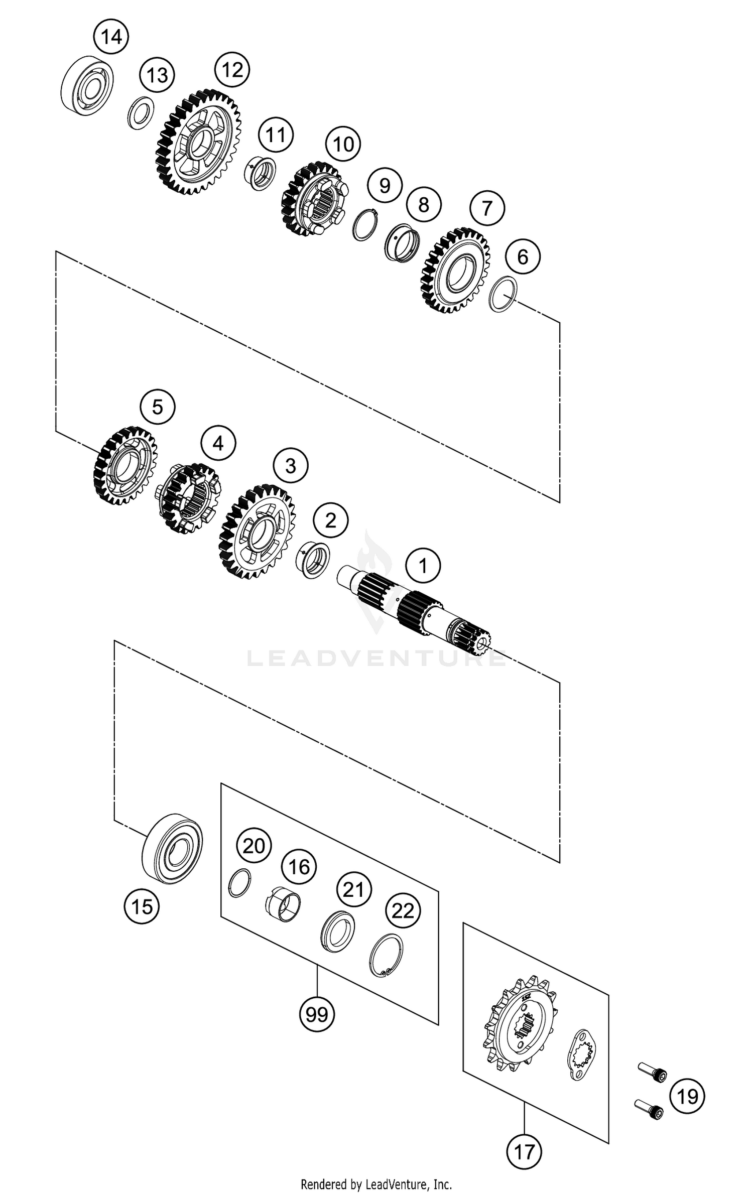TRANSMISSION II - COUNTERSHAFT