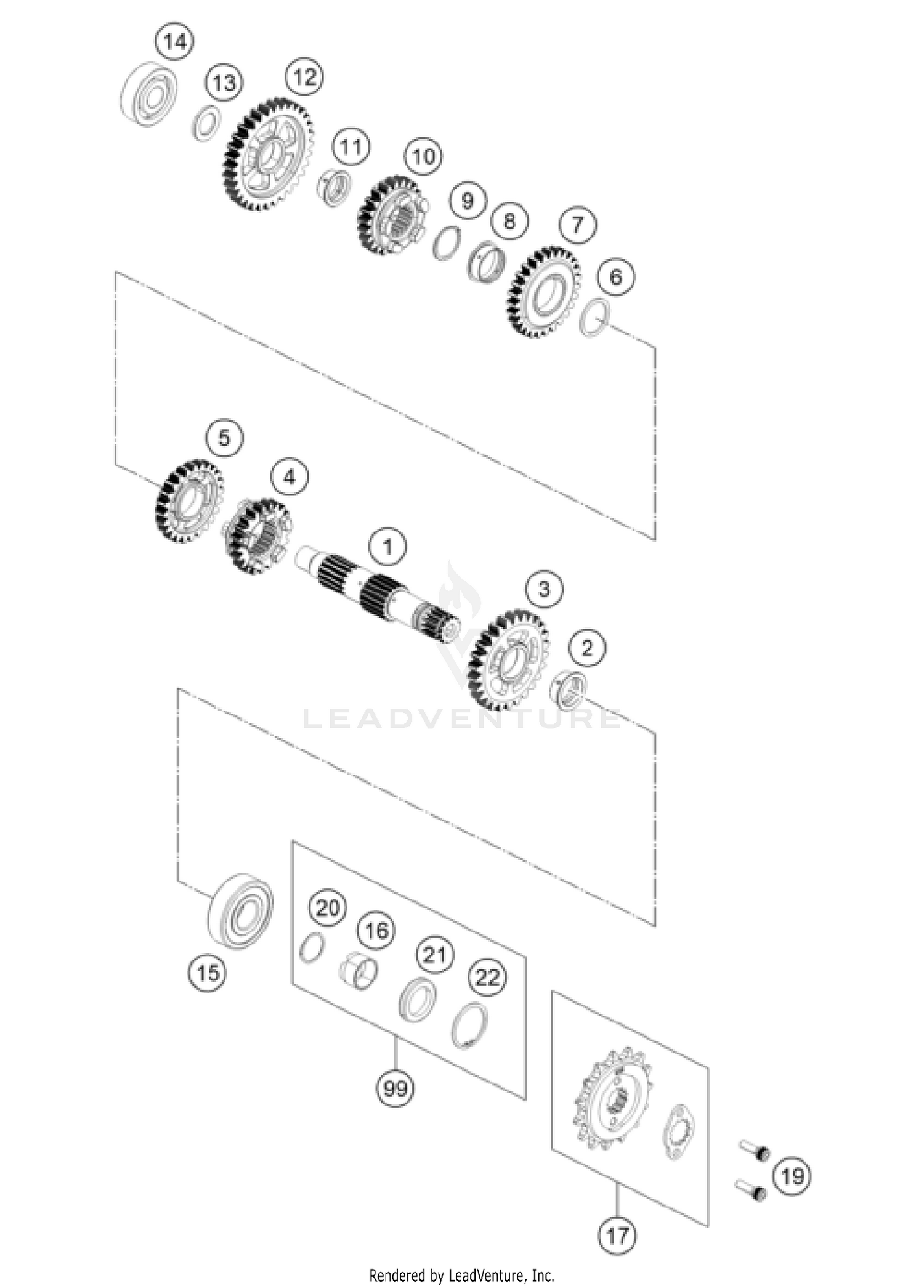 TRANSMISSION II - COUNTERSHAFT