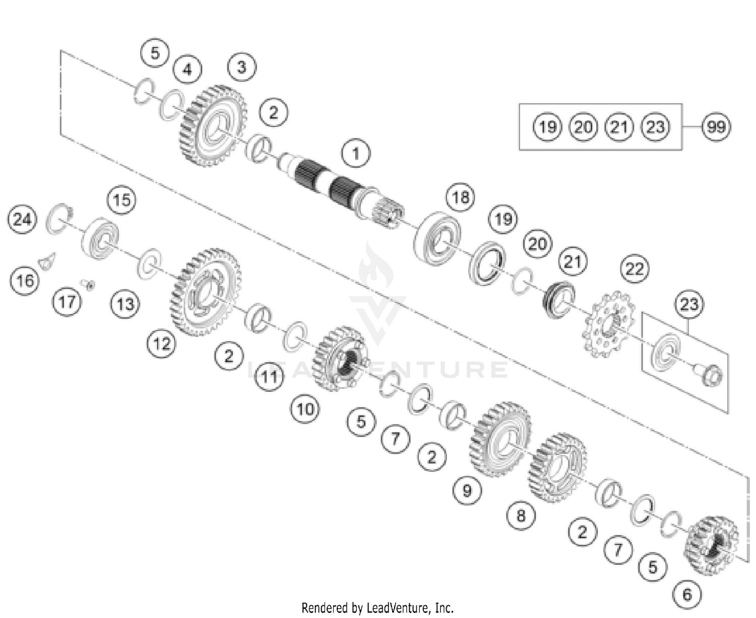 TRANSMISSION II - COUNTERSHAFT