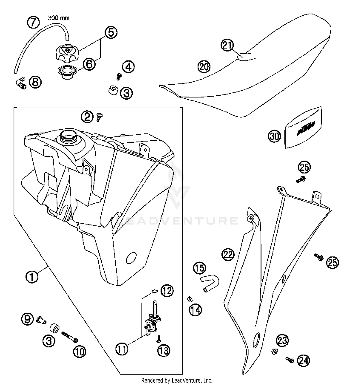 Tank, Seat, Cover