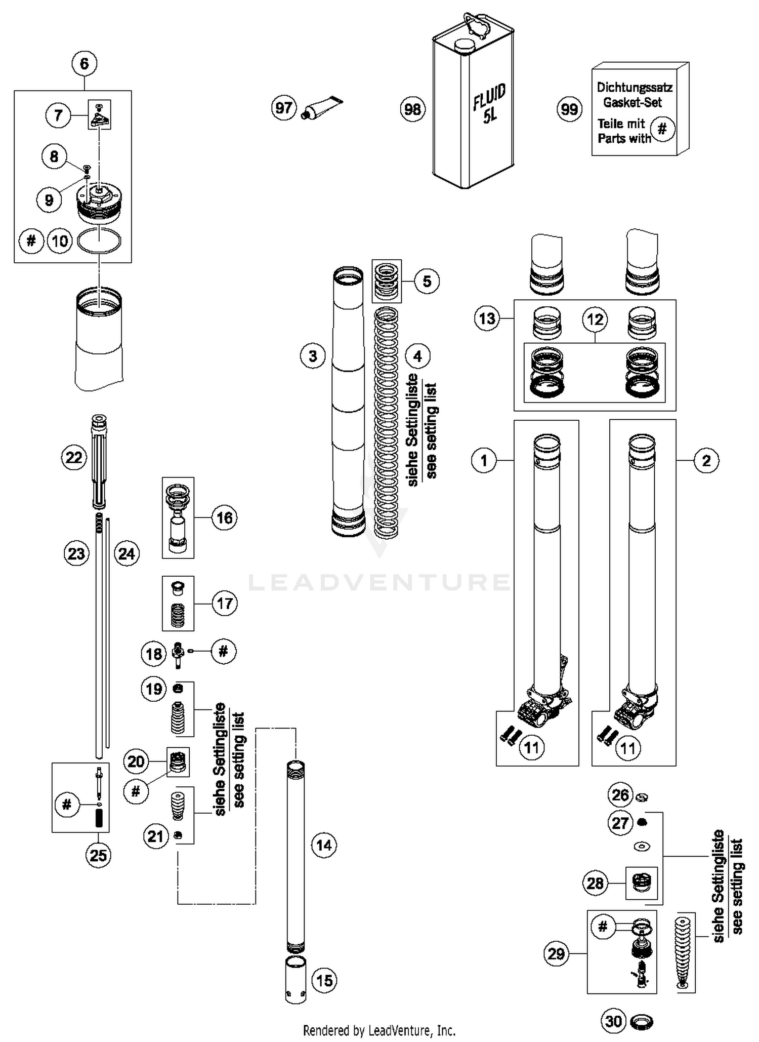 Front Fork Disassembled