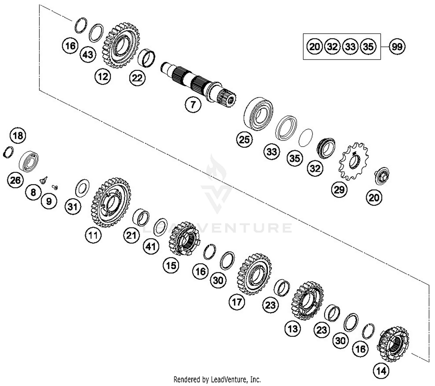 TRANSMISSION II - COUNTERSHAFT