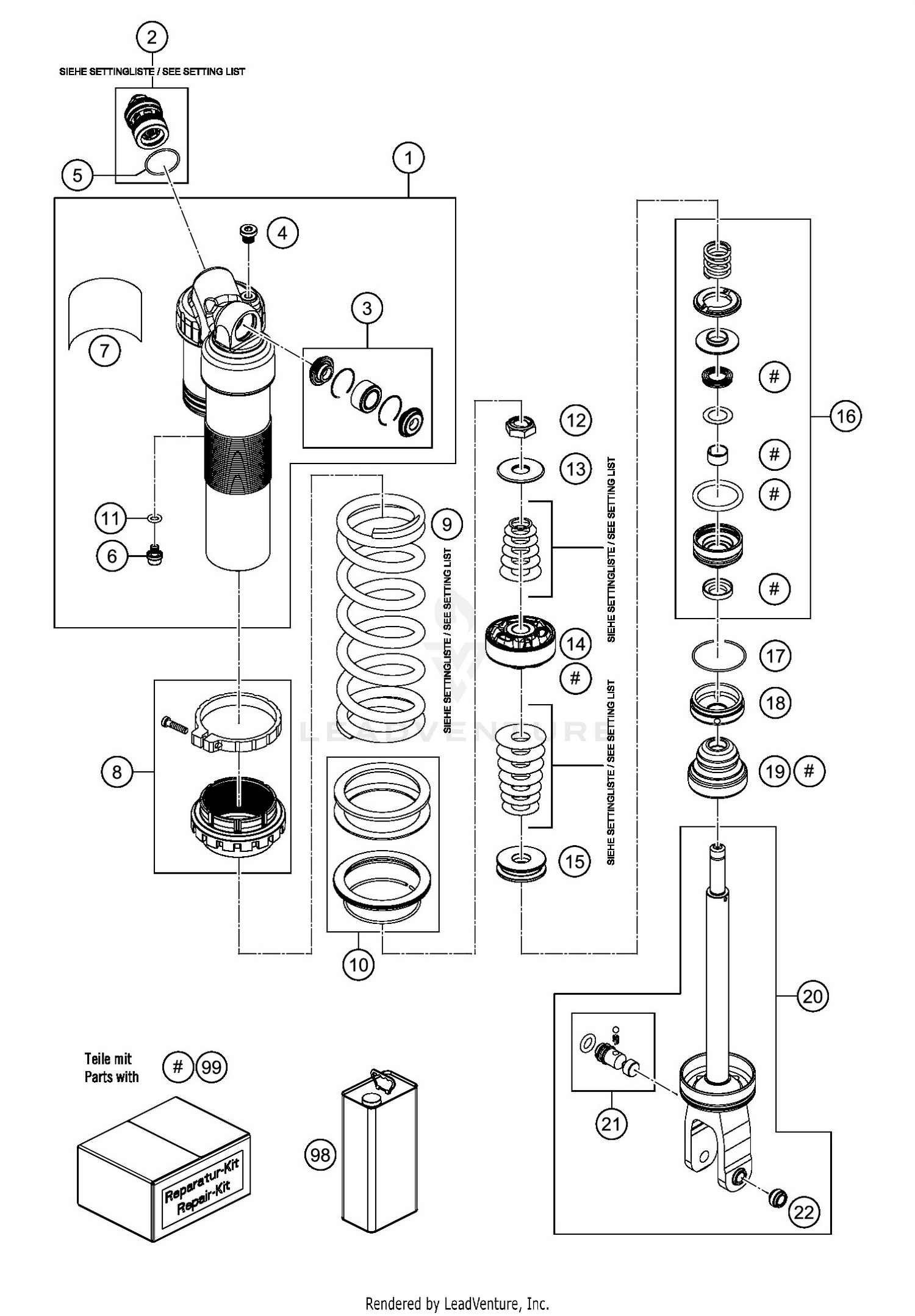 SHOCK ABSORBER DISASSEMBLED