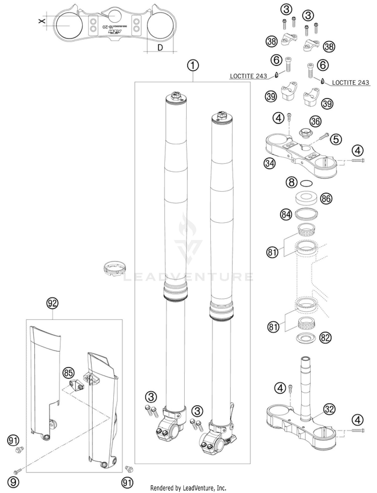 Front Fork, Triple Clamp