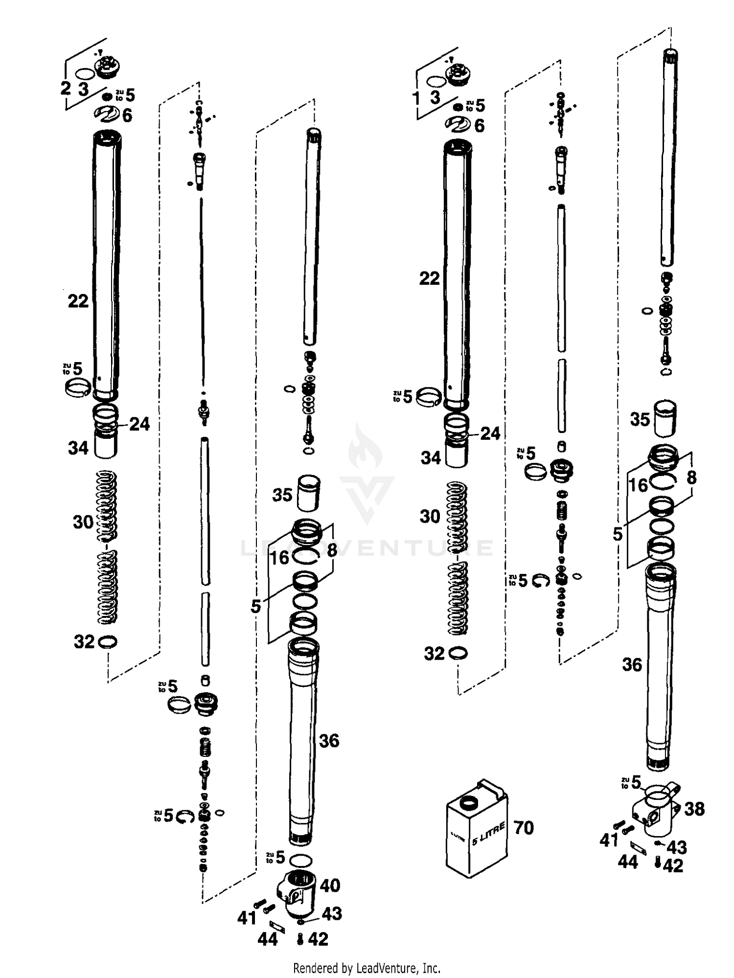 Fork Legs White Power